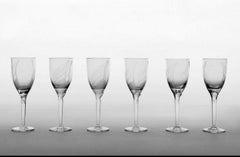 Marc Lalique: Twelve Crystal "Angel" Champagne Flutes