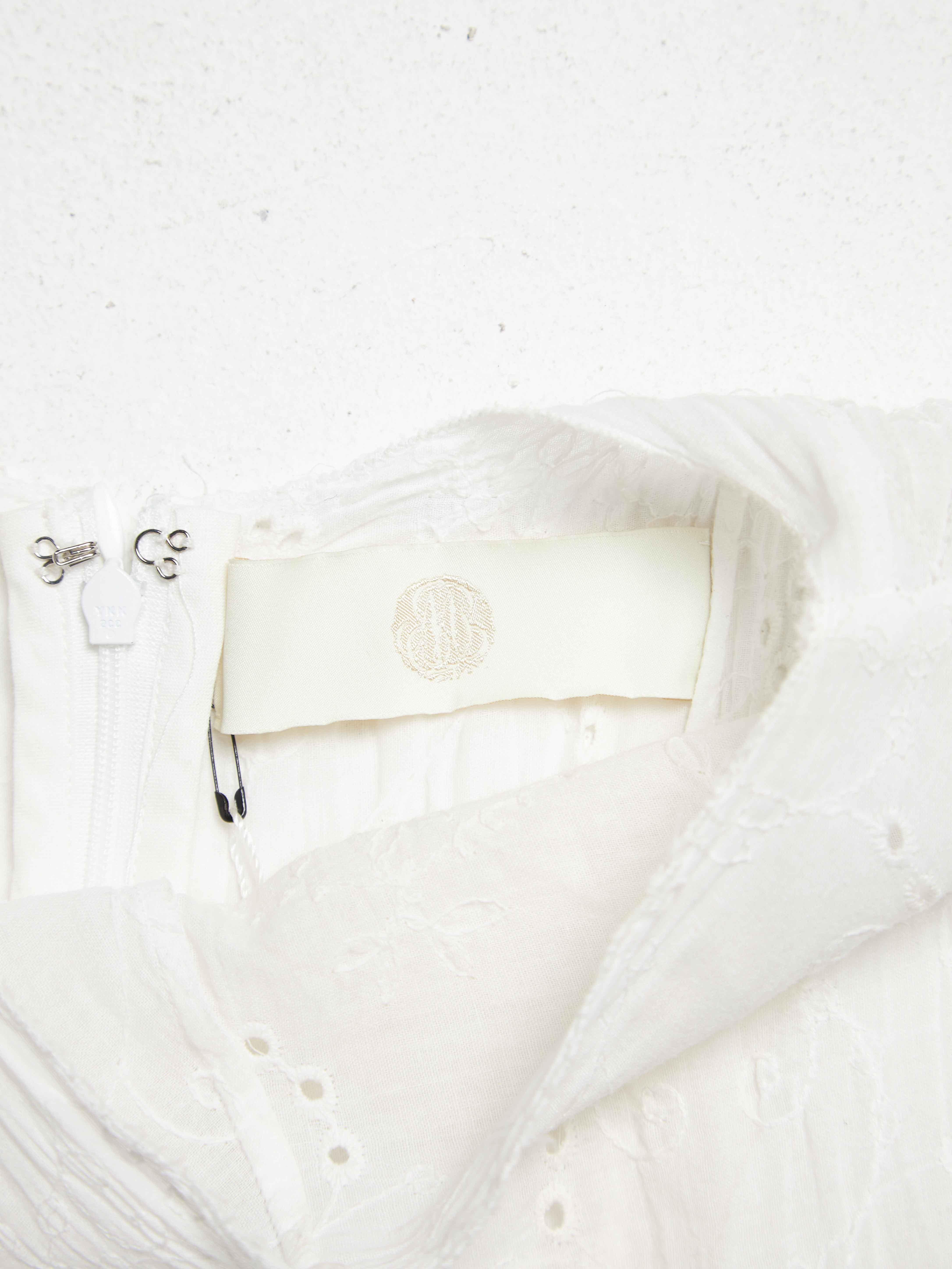 Marc Le Bihan White Elongated Cotton Dress For Sale at 1stDibs