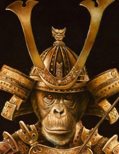 Marc Le Rest (1970-), Samurai Tokugawa, Oil on Canvas, Framed, Signed, Dated