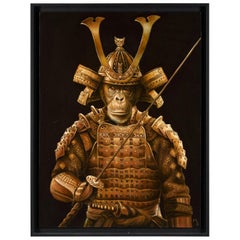 Marc Le Rest (1970-), Samurai Tokugawa, Oil on Canvas, Framed, Signed, Dated