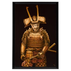 Marc Le Rest, Samurai Akechi, Oil on Canvas, Framed, Signed and Dated 2018