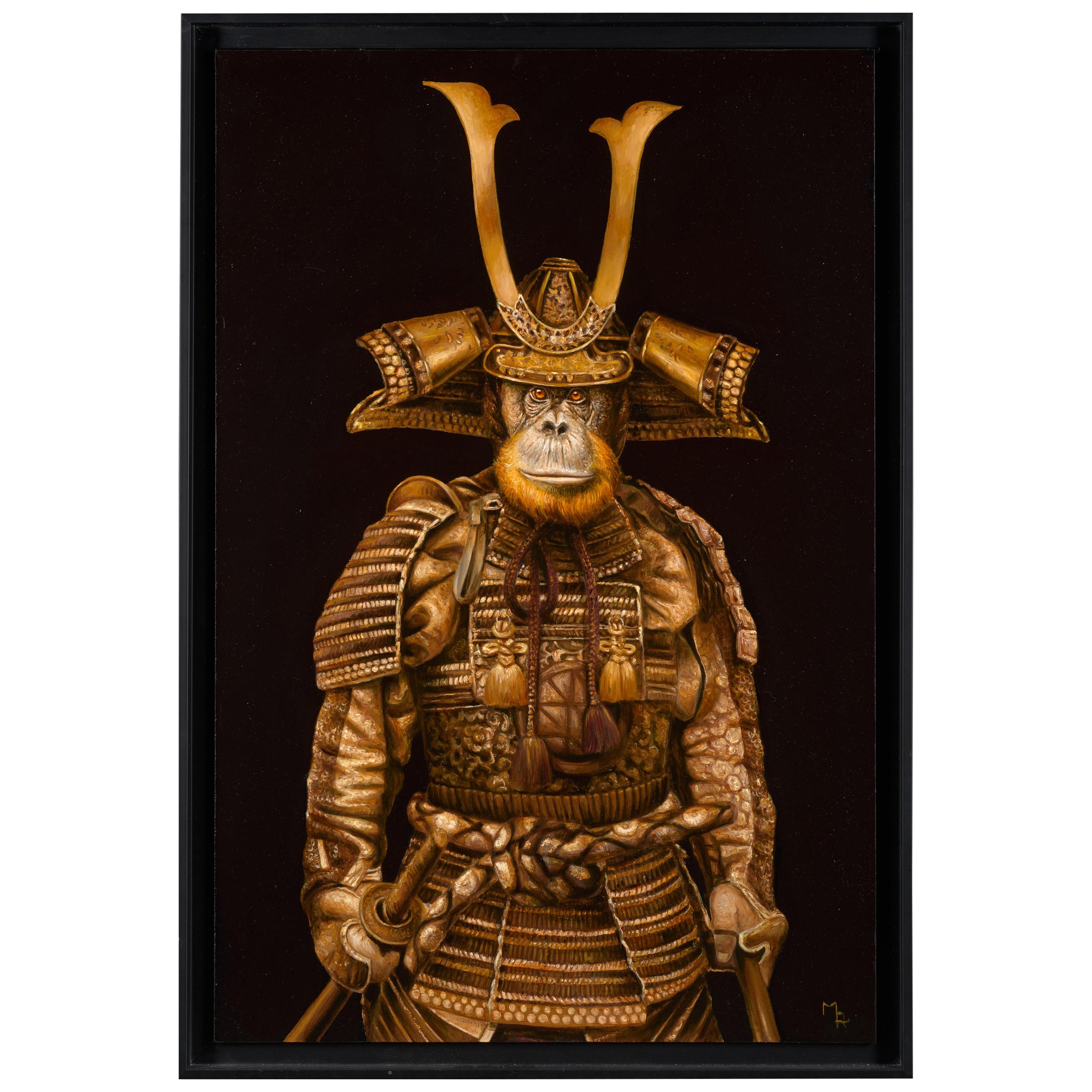 Marc Le Rest, Samurai Tomoe, Oil on Canvas, Framed, Signed and Dated