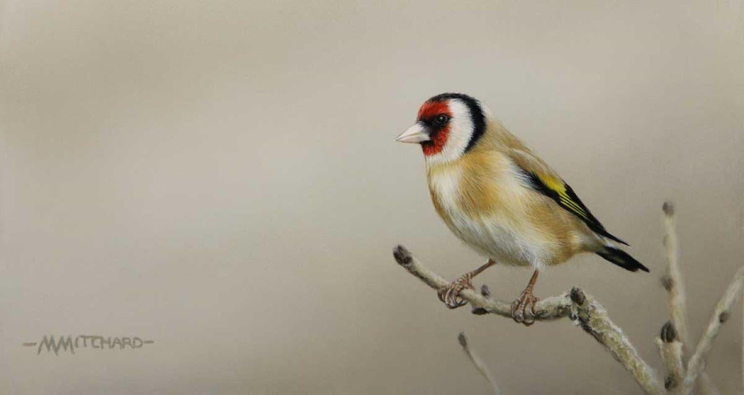 Vista - peinture acrylique contemporaine hyperrealisitique d'oiseaux sauvages photographiques