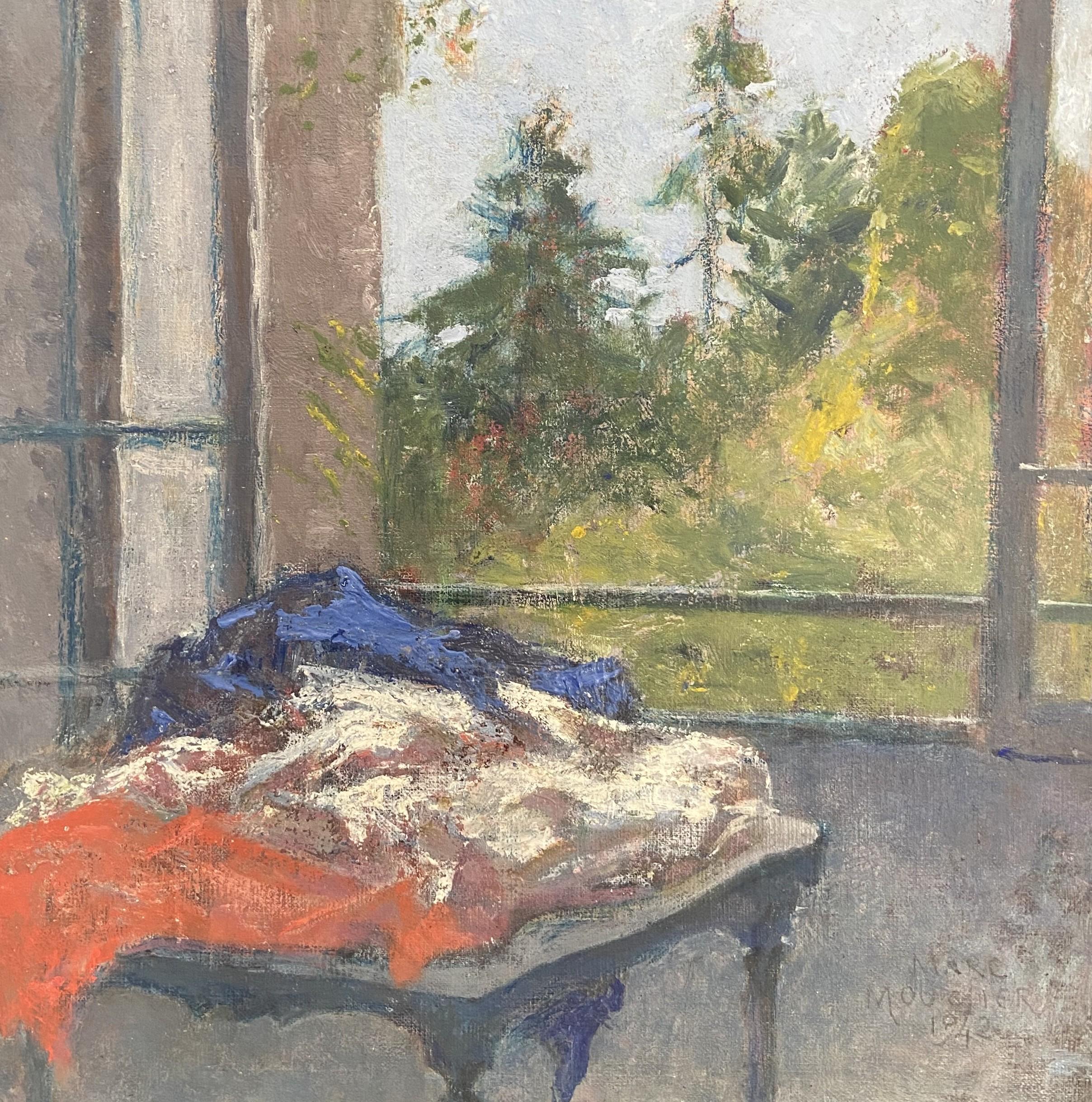Marc Mouclier (1866-1947) Le Drapeau à la fenêtre, 1942 huile sur panneau signée en vente 4