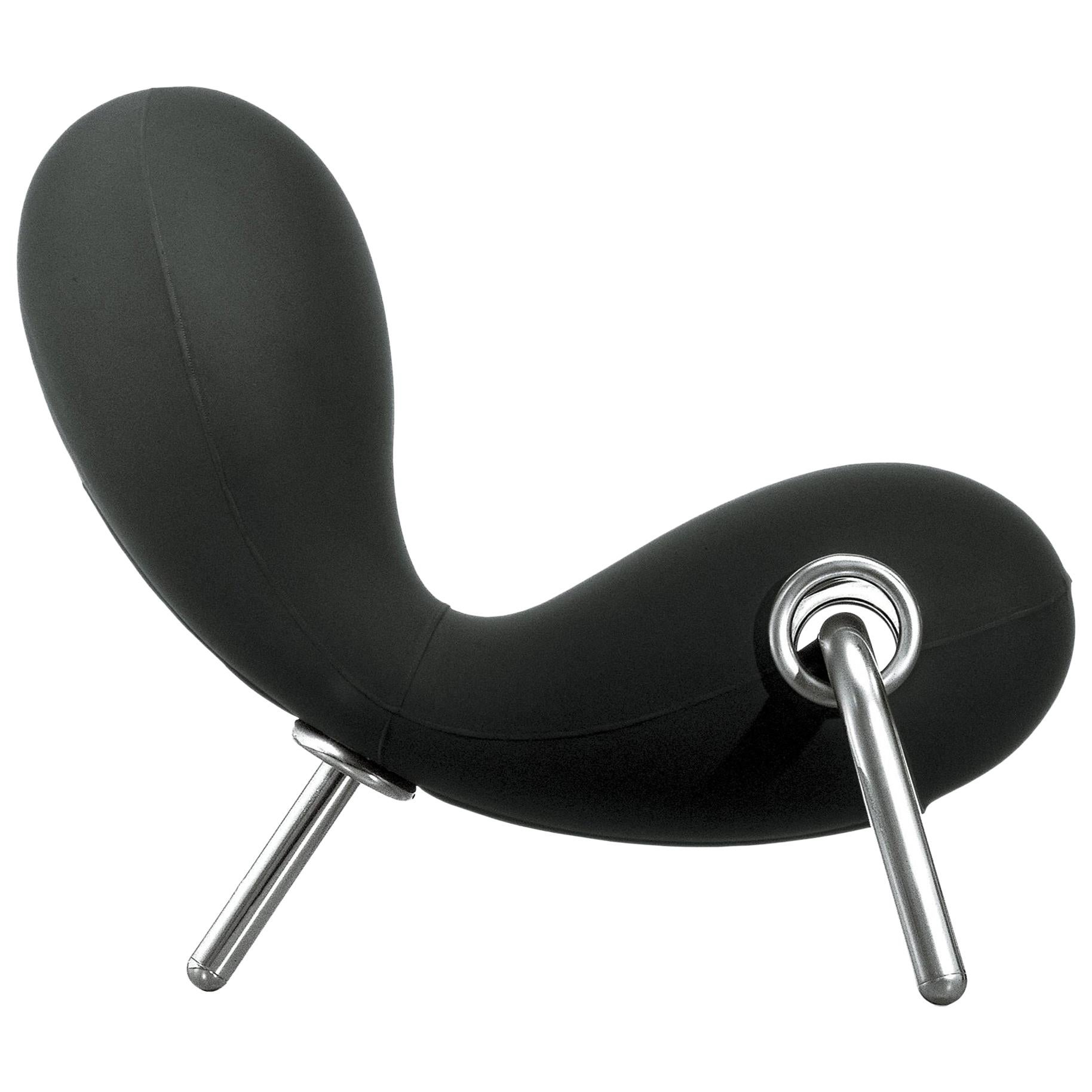 Marc Newson Embyro Armchair in Black Fabric Upholstery by Cappellini For Sale