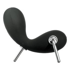 Marc Newson Embyro Armchair in Chromed Steel and Fabric Upholstery by Cappellini