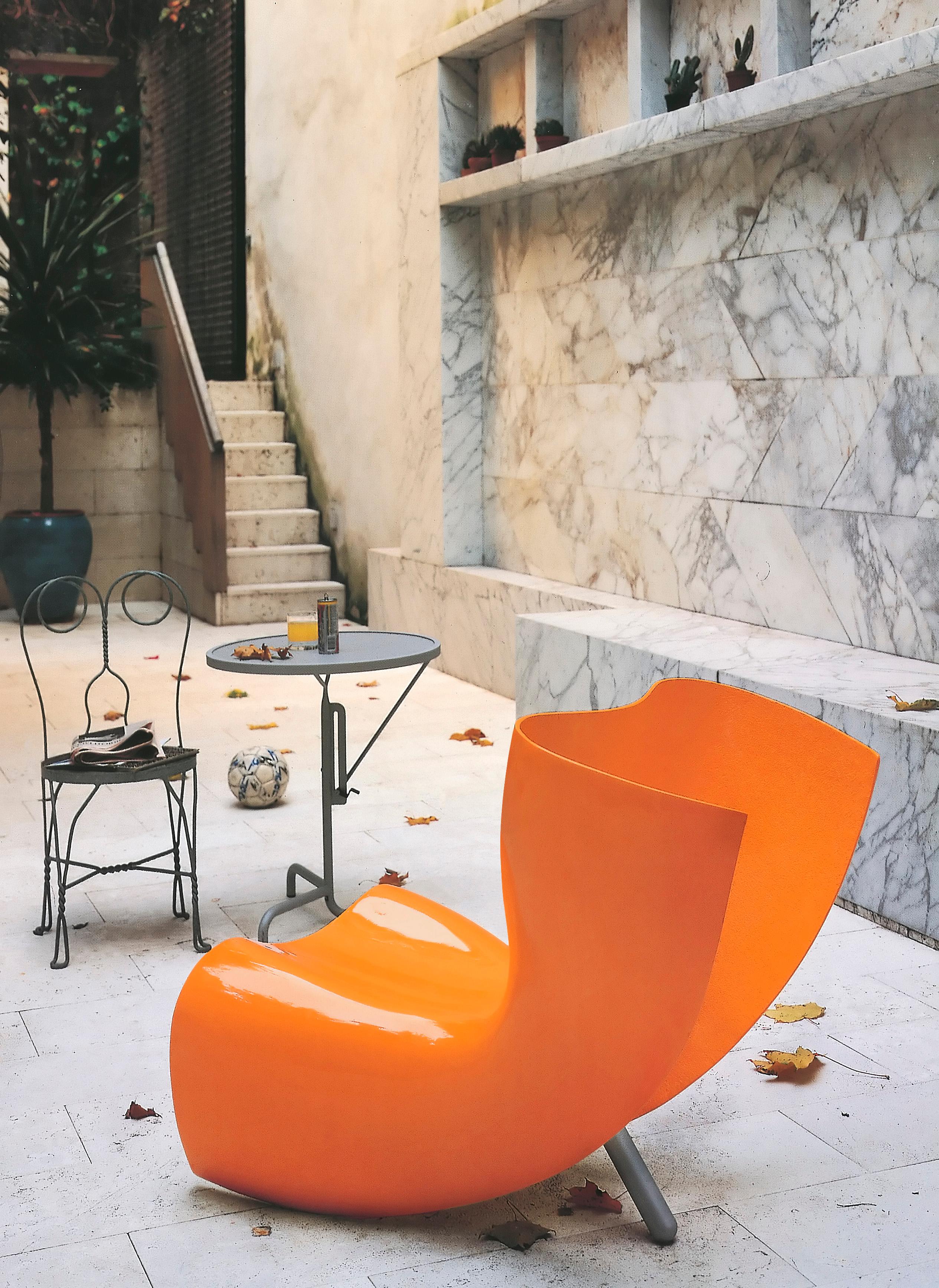 Marc Newson Felt-Sessel aus Fiberglasschale mit glänzender Oberfläche für Cappellini (Moderne) im Angebot