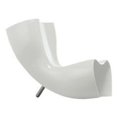 Marc Newson Felt Armchair in Fiberglass Shell with Glossy Finish for Cappellini