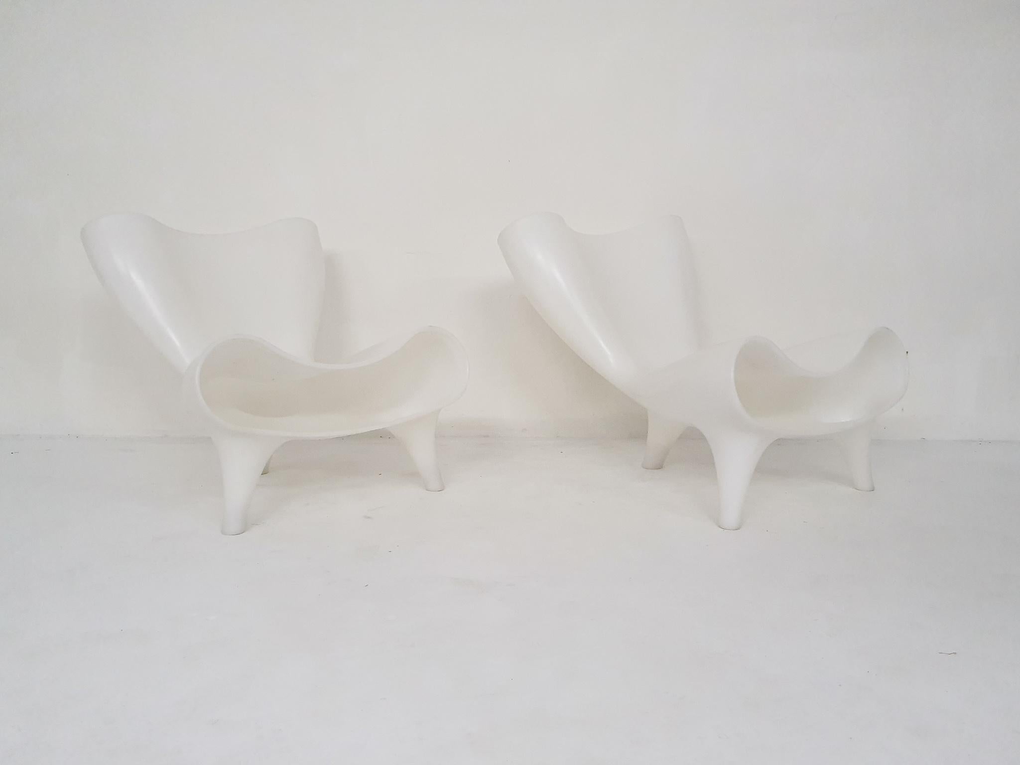 Late 20th Century Marc Newson for Cappellini “Orgone” White Plastic Lounge Chairs, 2017