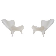 Marc Newson pour Cappellini Orgone fauteuils de salon en plastique blanc, 2017