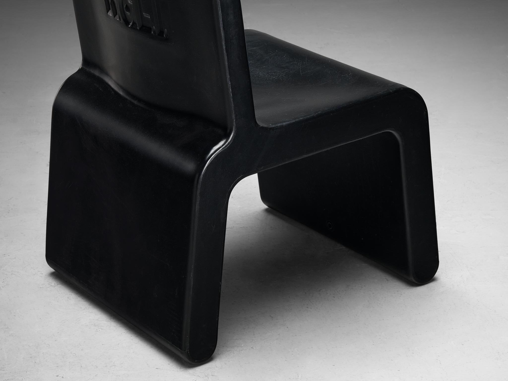 Post-Modern Marc Newson 'Kiss the Future' Chair in Black Molded Polypropylene For Sale