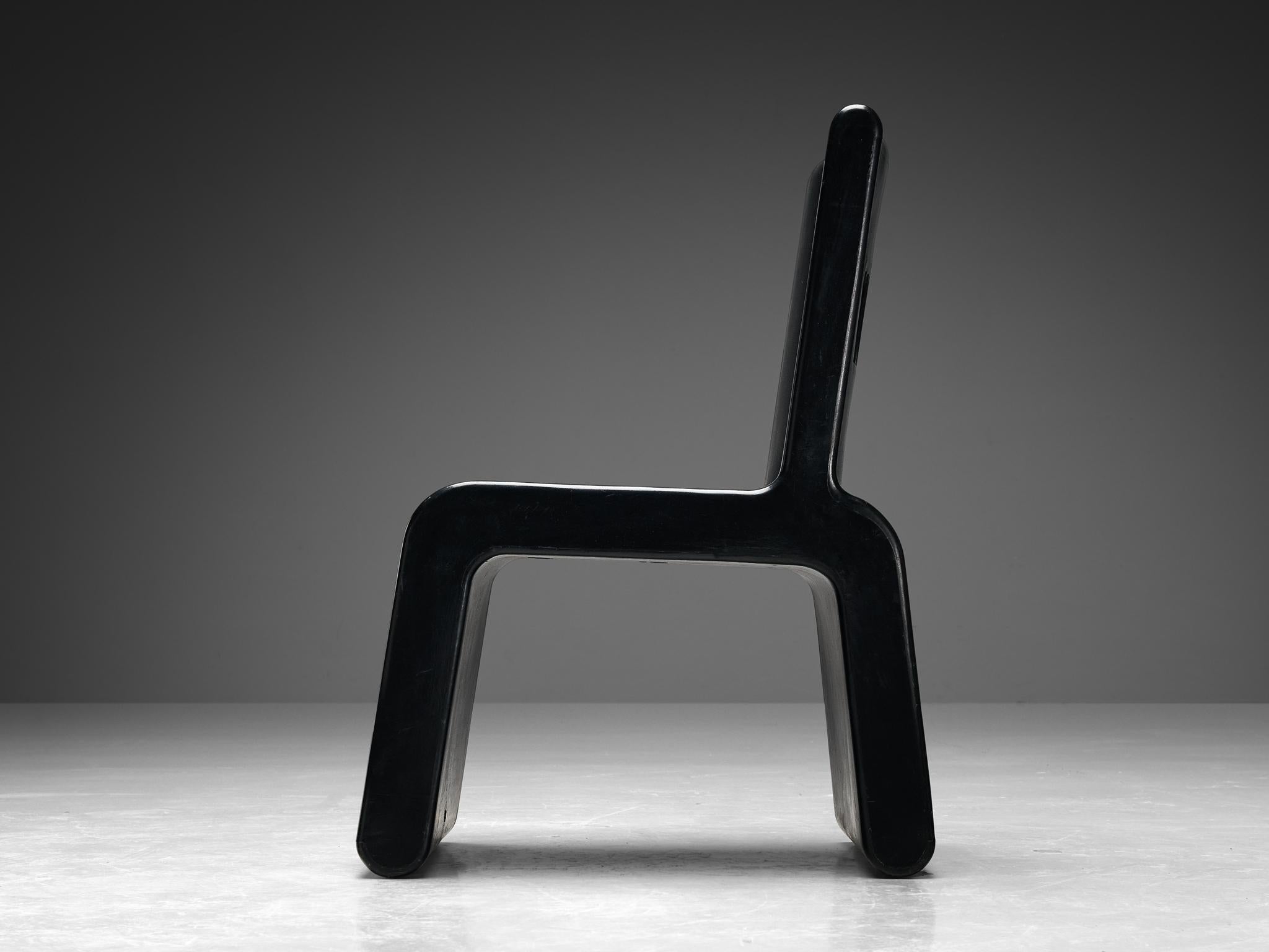Post-Modern Marc Newson 'Kiss the Future' Chair in Black Molded Polypropylene  For Sale