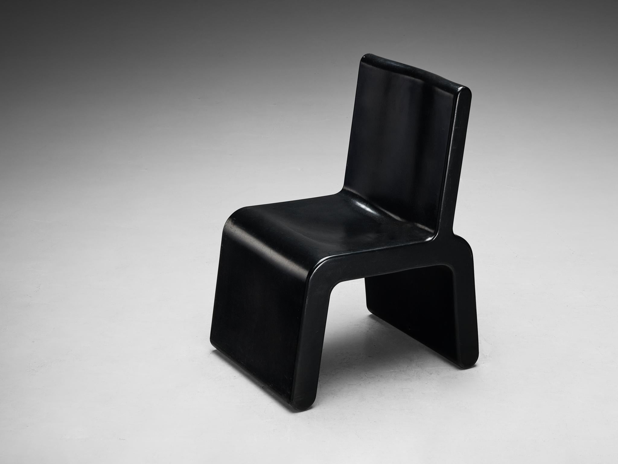 Late 20th Century Marc Newson 'Kiss the Future' Chair in Black Molded Polypropylene For Sale