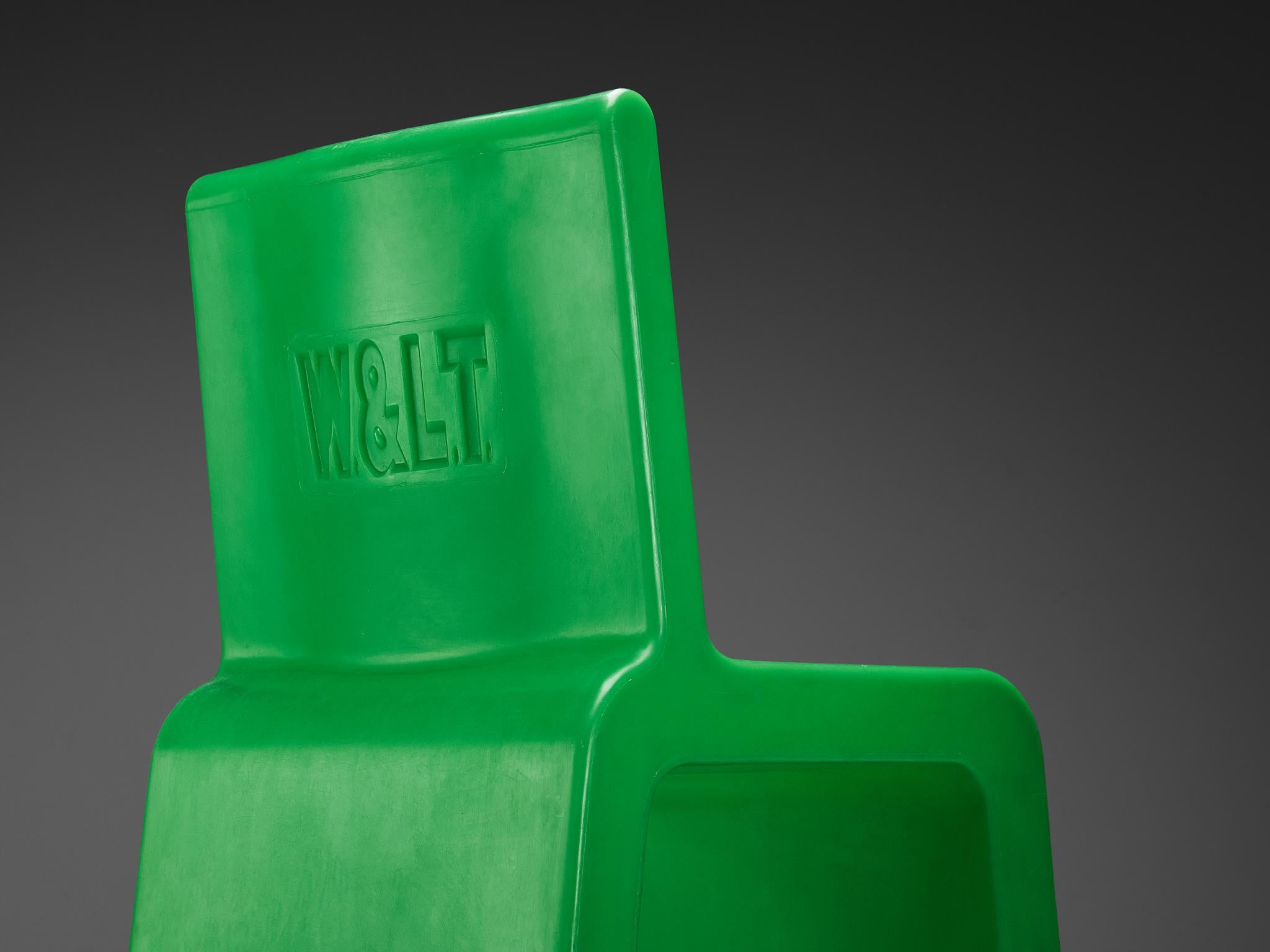 Postmoderne Chaise « Kiss the Future » de Marc Newson en polypropylène moulé vert  en vente