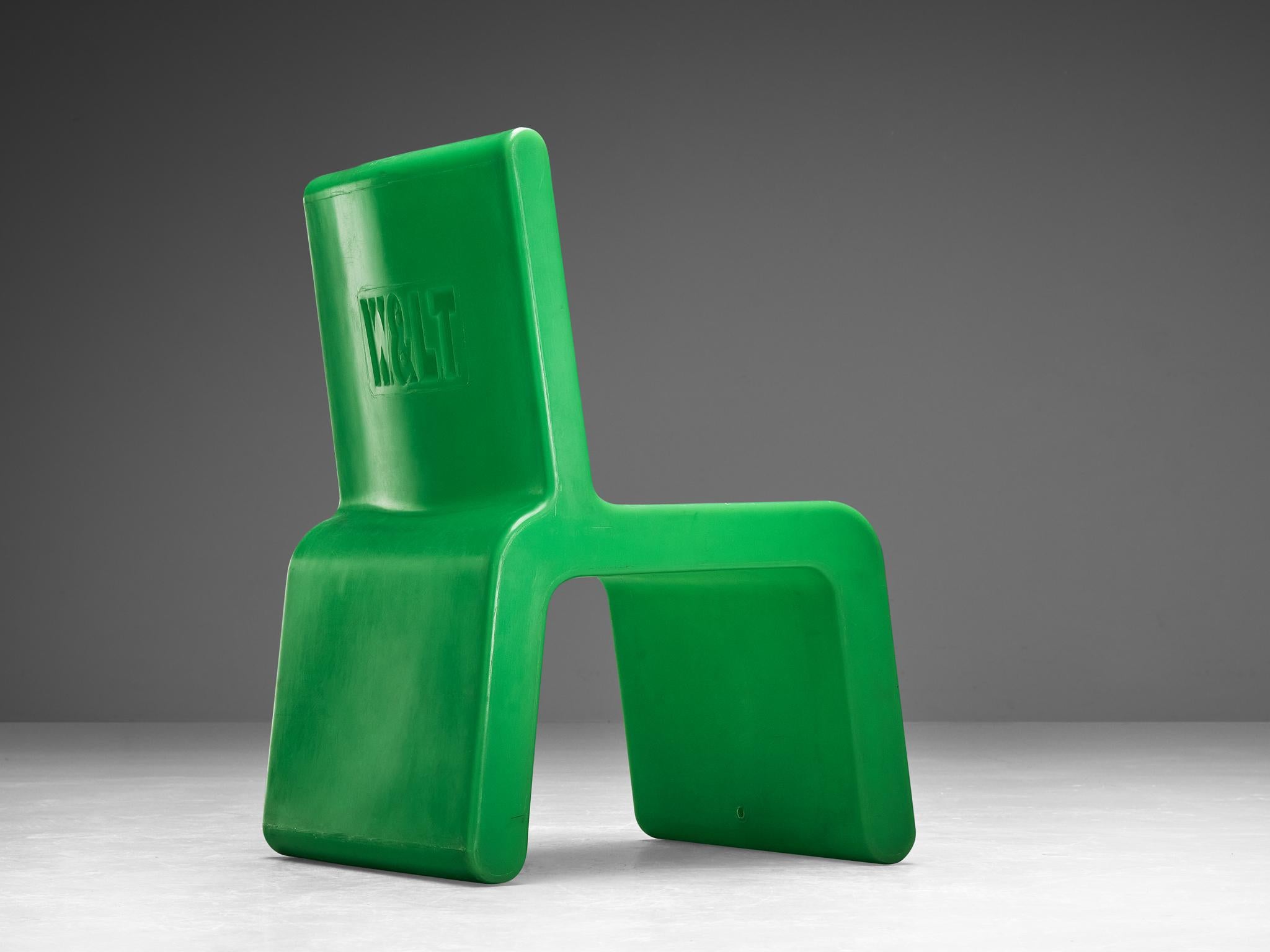 Marc Newson 'Kiss the Future' Chair in Green Molded Polypropylene  In Good Condition For Sale In Waalwijk, NL