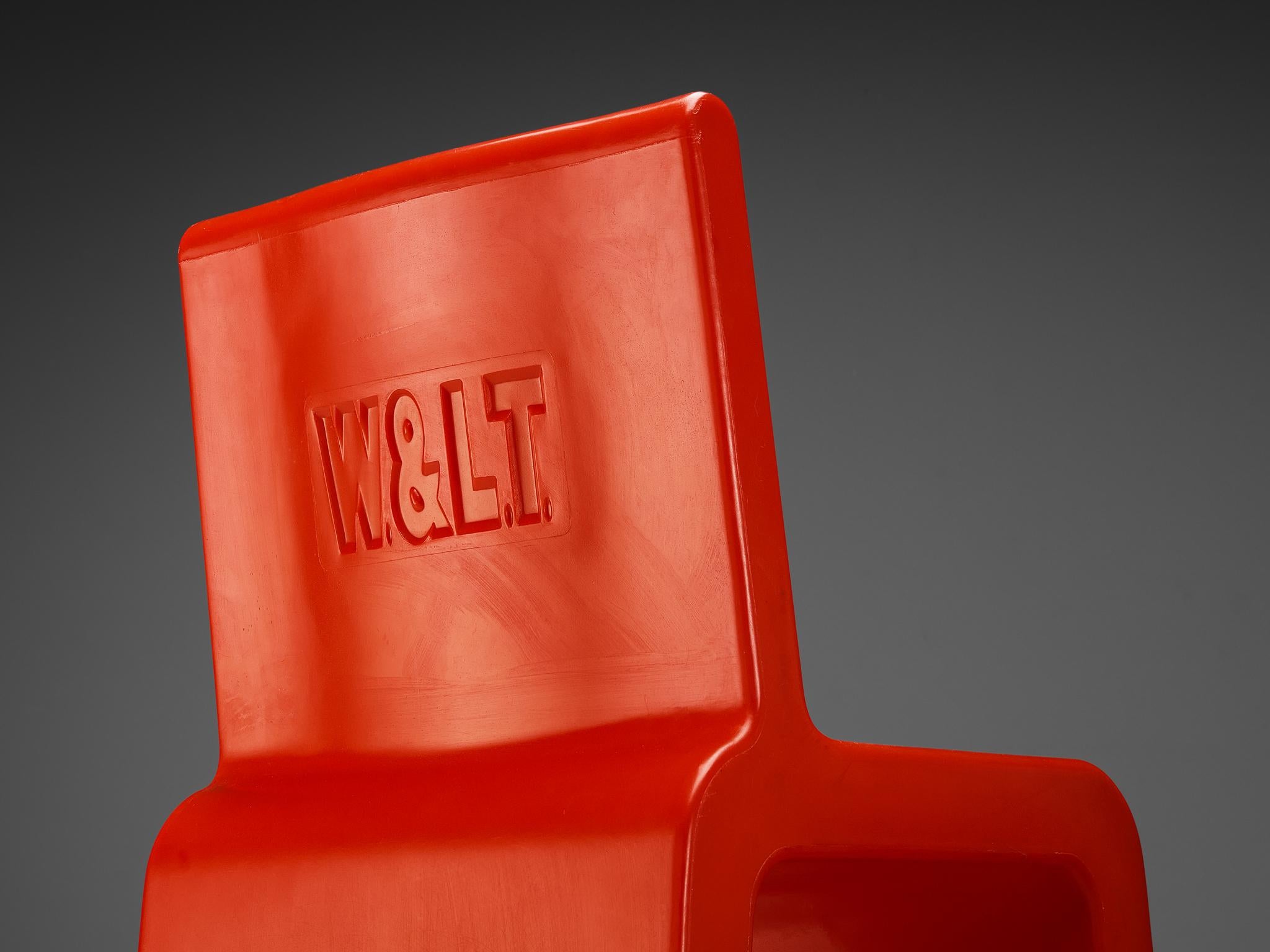 Postmoderne Chaise « Kiss the Future » de Marc Newson en polypropylène moulé rouge  en vente