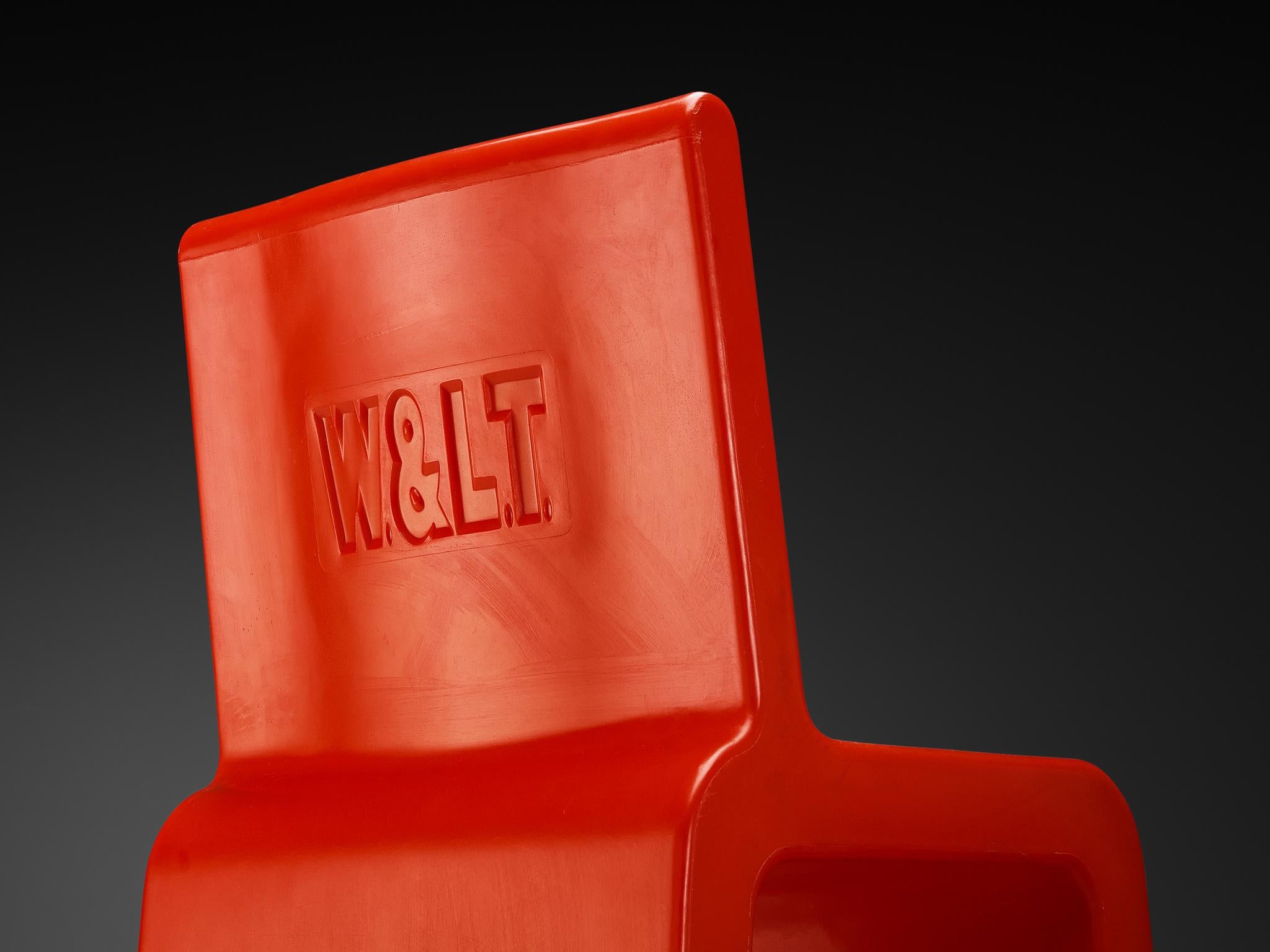 Postmoderno Sedia 'Kiss the Future' di Marc Newson in polipropilene stampato rosso in vendita