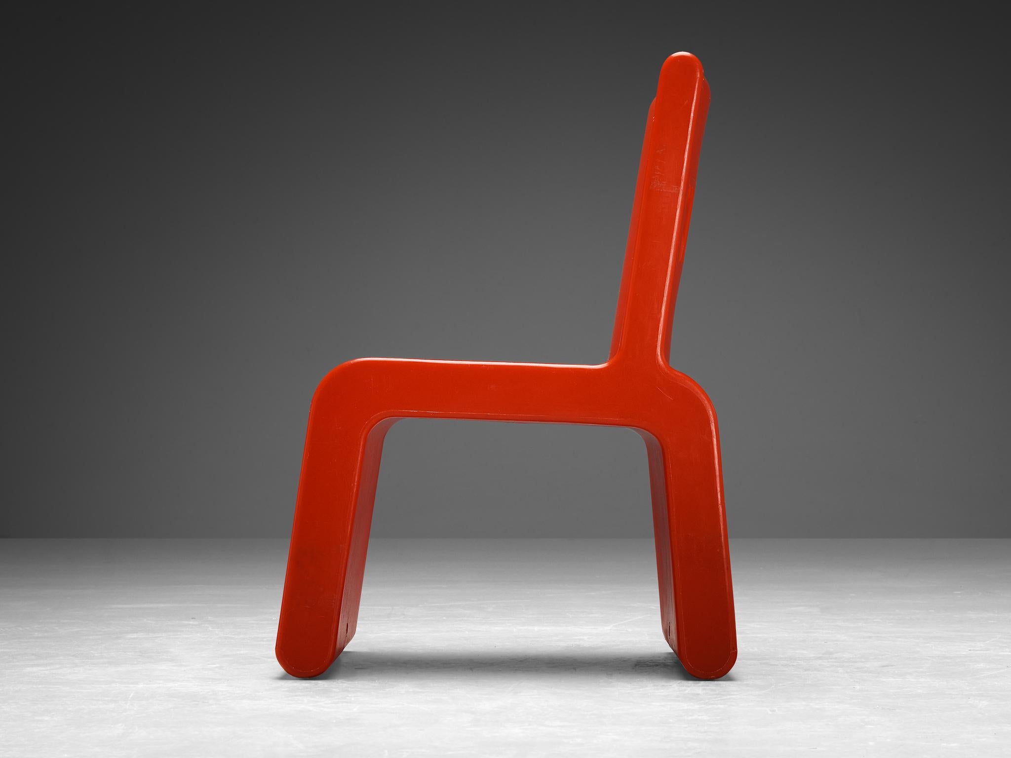 Belgian Marc Newson 'Kiss the Future' Chair in Red Molded Polypropylene  For Sale