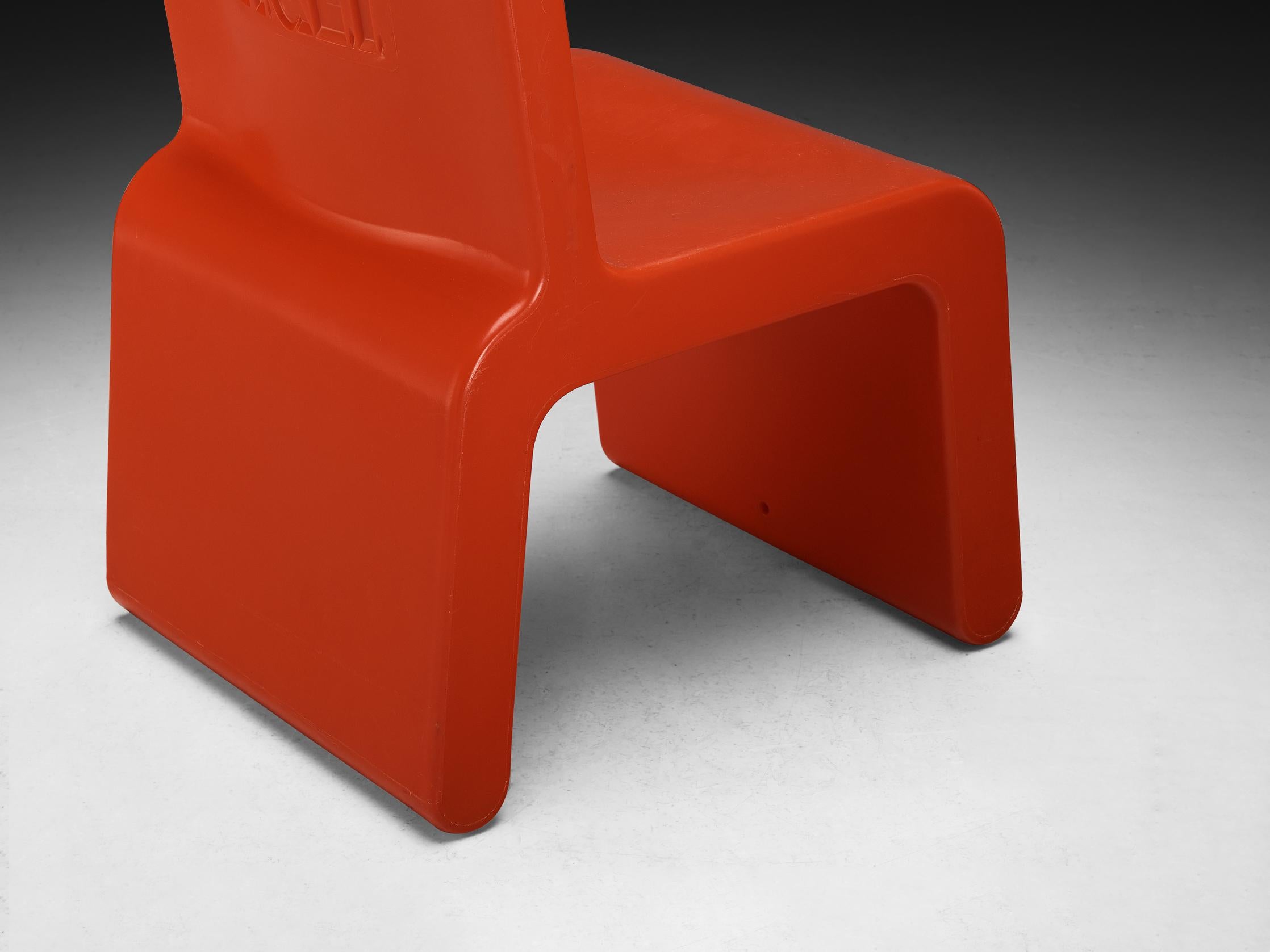 Sedia 'Kiss the Future' di Marc Newson in polipropilene stampato rosso In condizioni buone in vendita a Waalwijk, NL