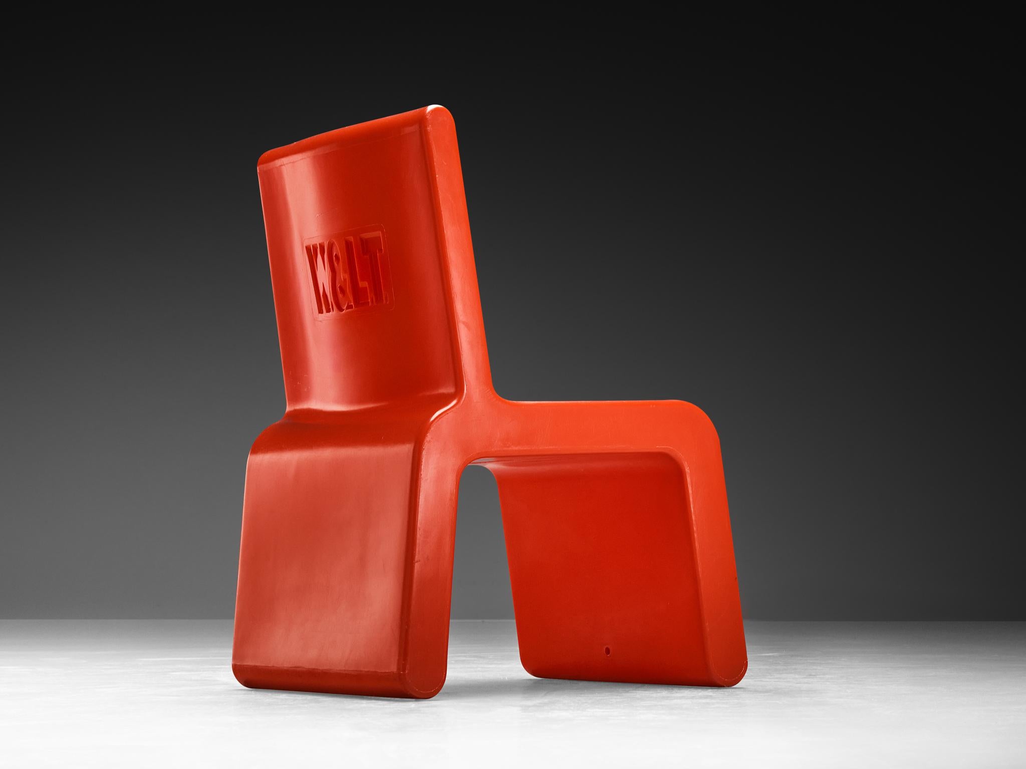 Fine XX secolo Sedia 'Kiss the Future' di Marc Newson in polipropilene stampato rosso in vendita