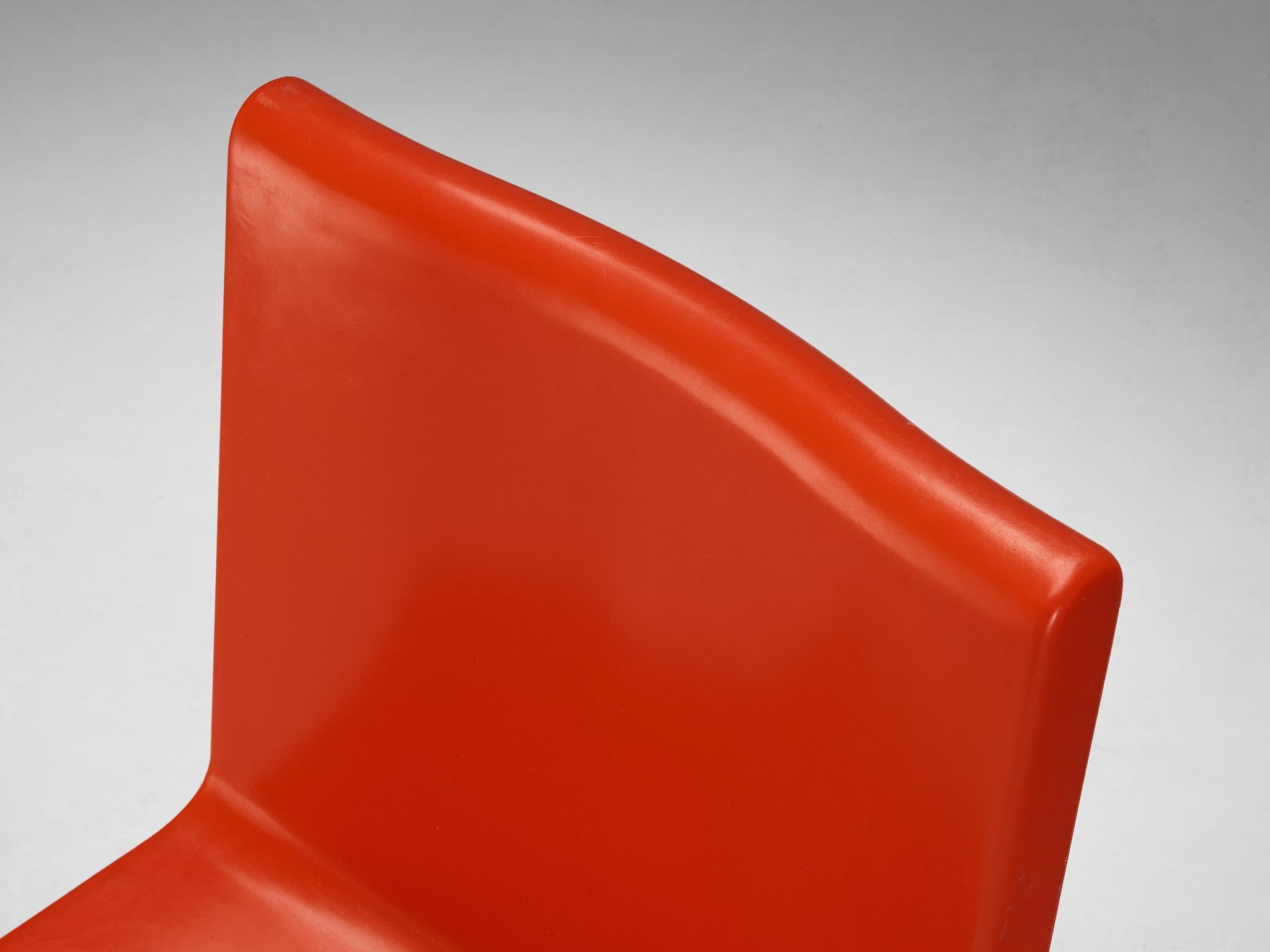 Plastica Sedia 'Kiss the Future' di Marc Newson in polipropilene stampato rosso in vendita