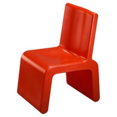 Retro Marc Newson 'Kiss the Future' Chair in Red Molded Polypropylene 