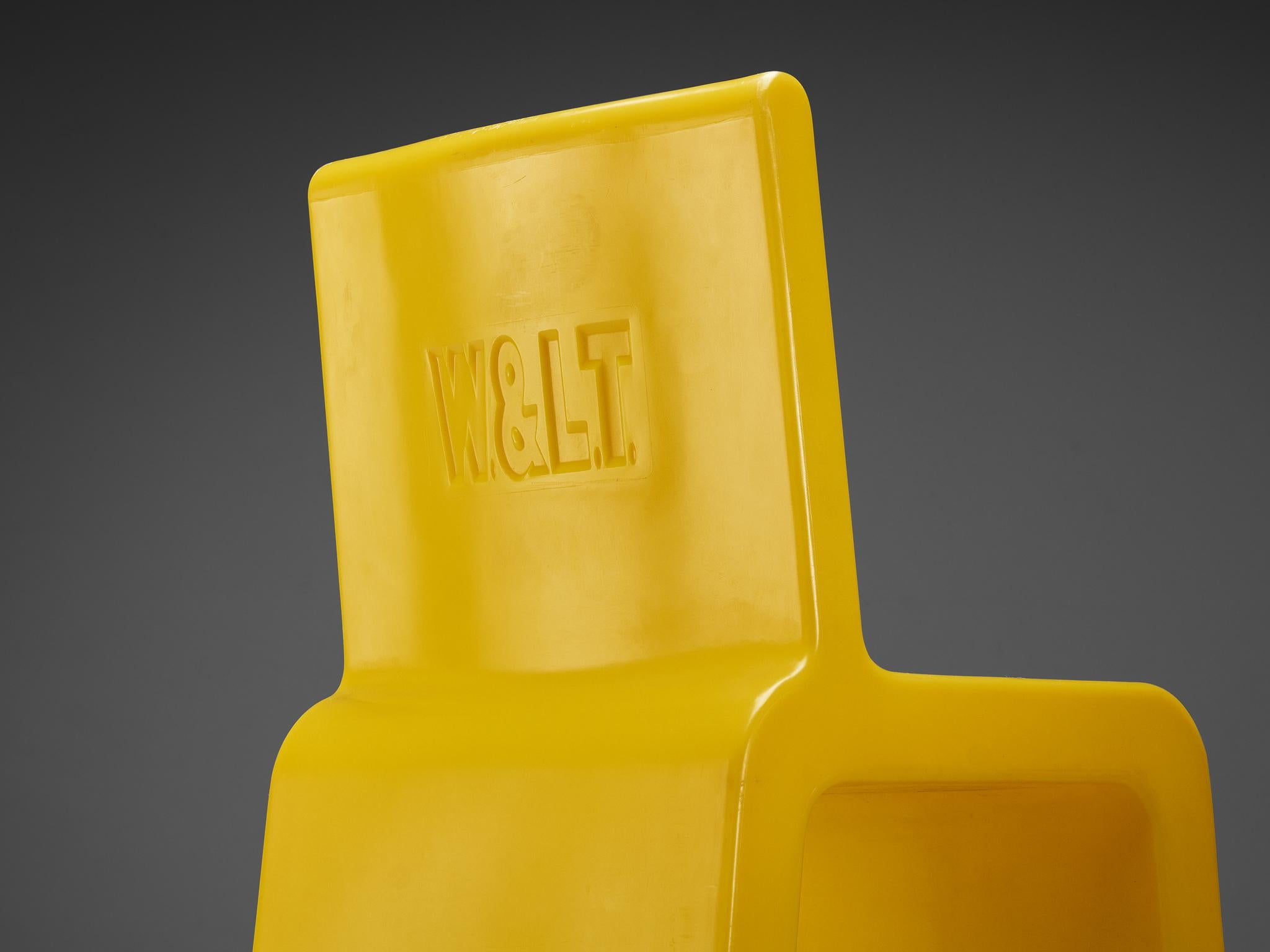 Marc Newson 'Kiss the Future' Chair in Yellow Molded Polypropylene  In Good Condition For Sale In Waalwijk, NL