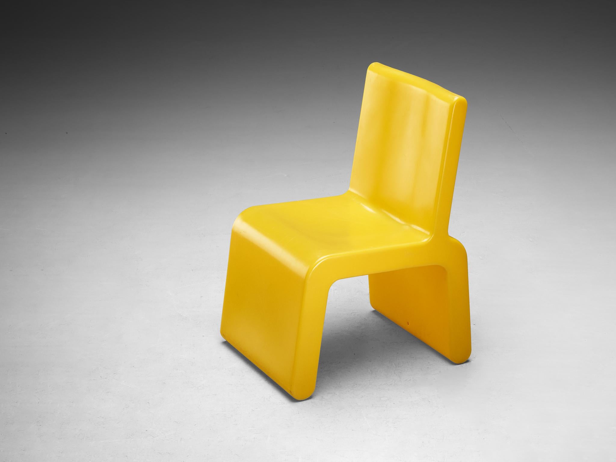 Late 20th Century Marc Newson 'Kiss the Future' Chair in Yellow Molded Polypropylene  For Sale