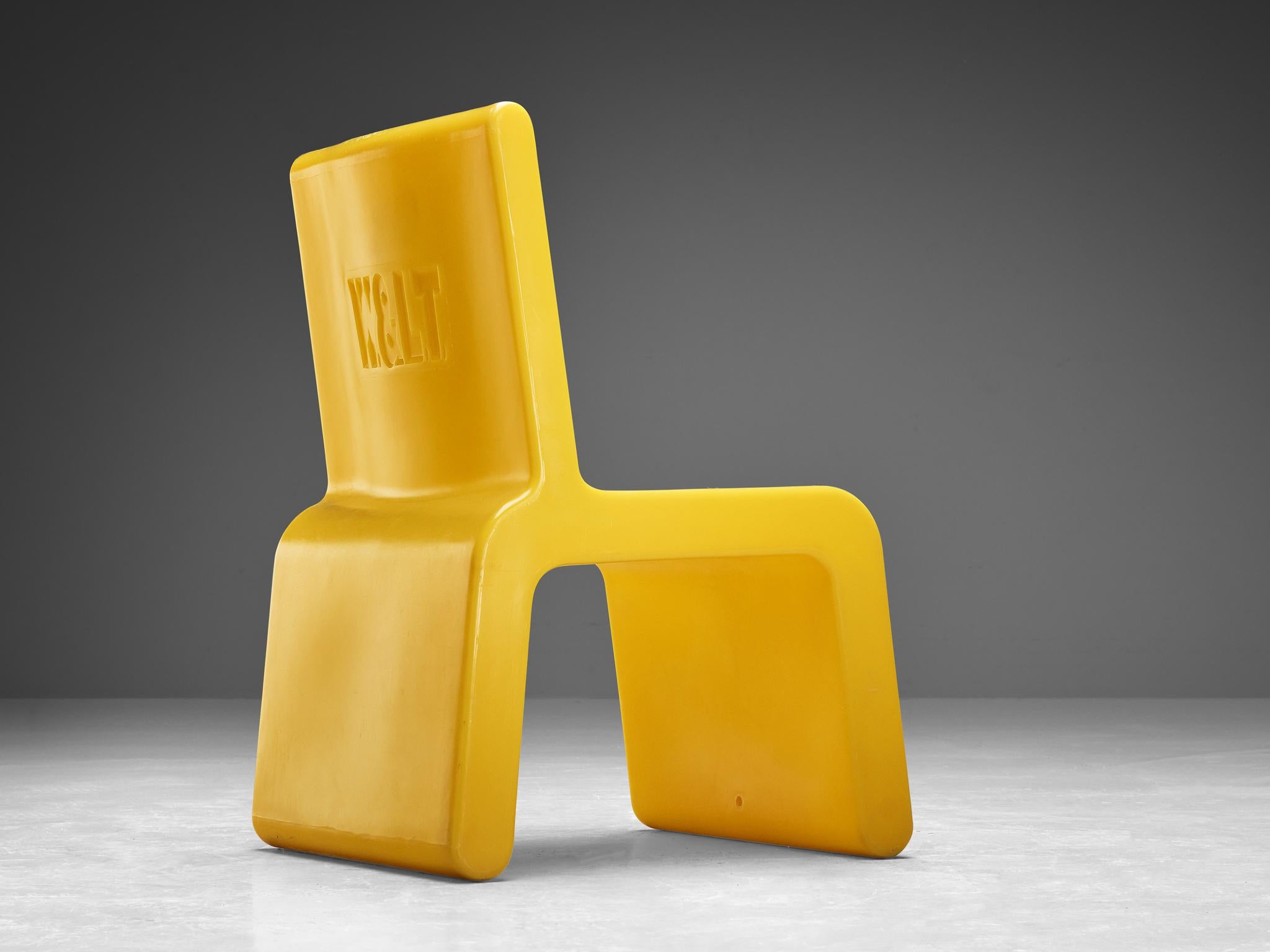 Marc Newson 'Kiss the Future' Chair in Yellow Molded Polypropylene  For Sale 1