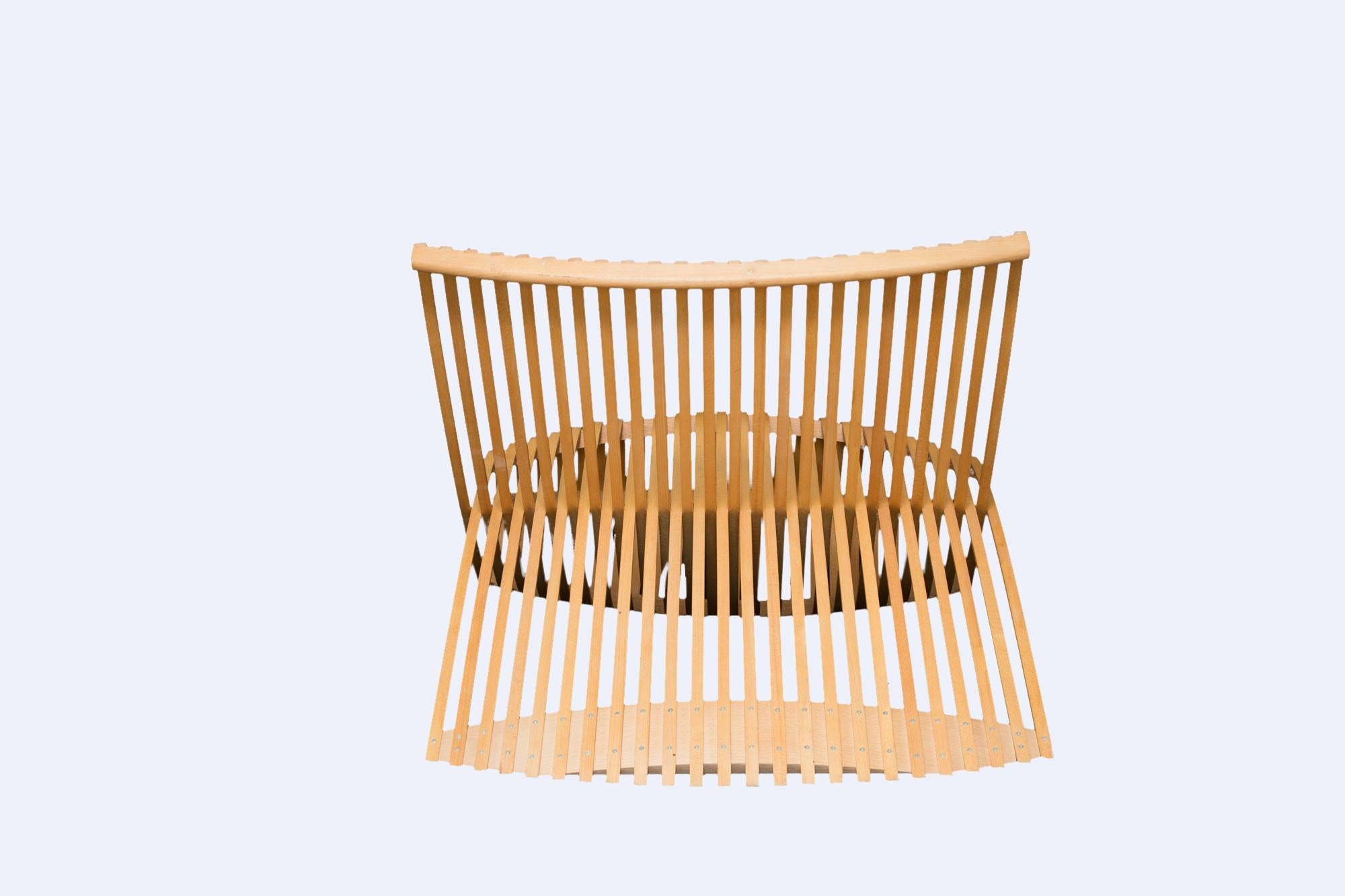 Beech Marc Newson Lounge Chair For Sale