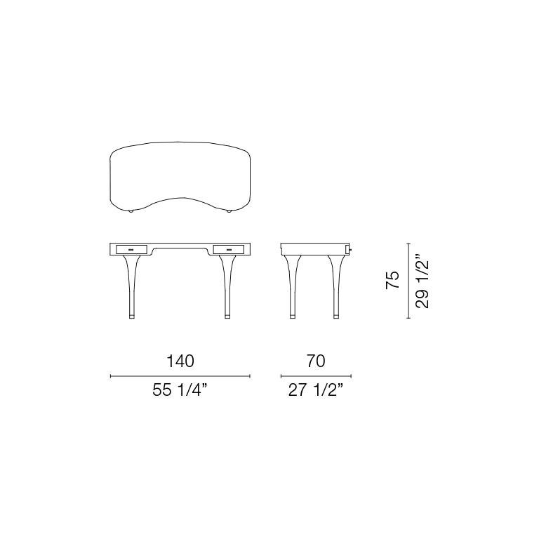 Moderne Table Riga de Marc Newson en bois laqué mat pour Cappellini en vente