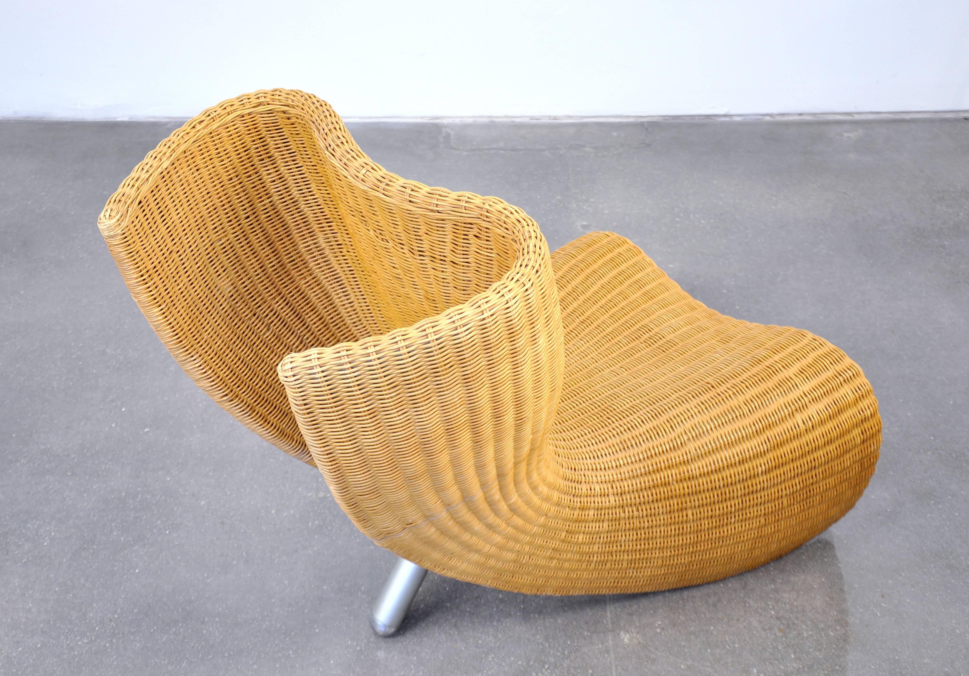 Hand-Woven Marc Newson Wicker Felt Chair