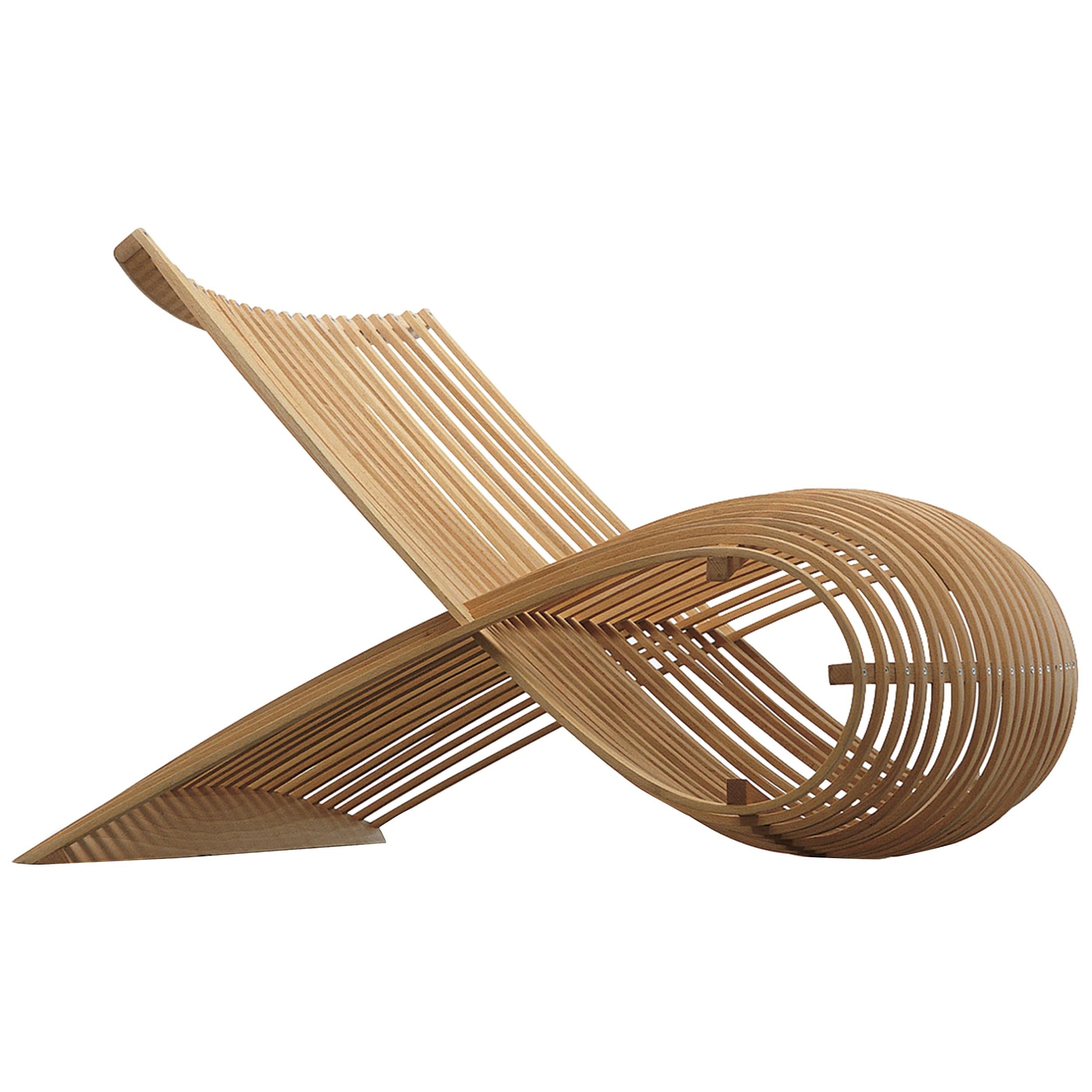 Marc Newson Wooden Armchair in Beech Heartwood for Cappellini