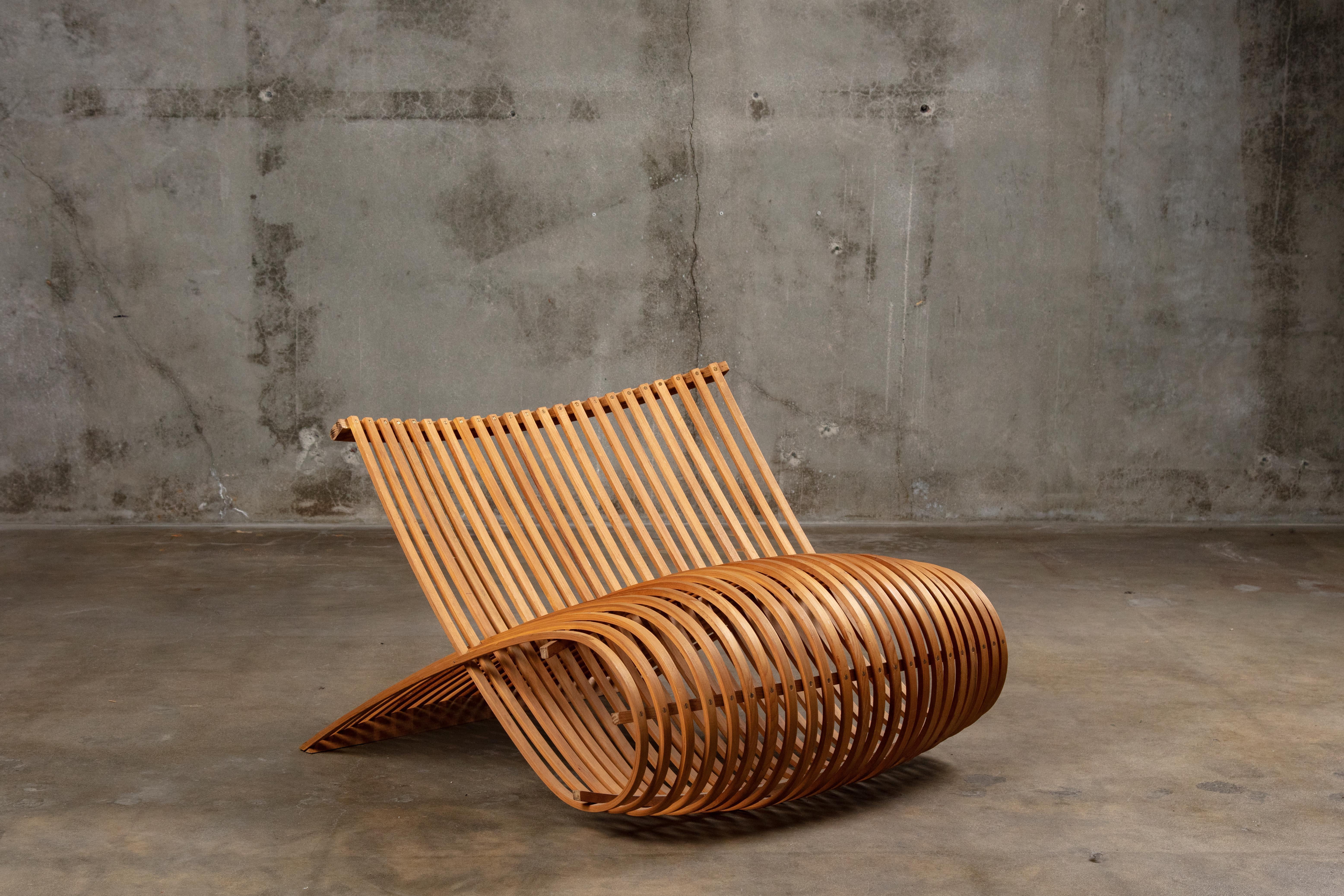 Marc Newson Wooden Slatted Lounge Chair 1
