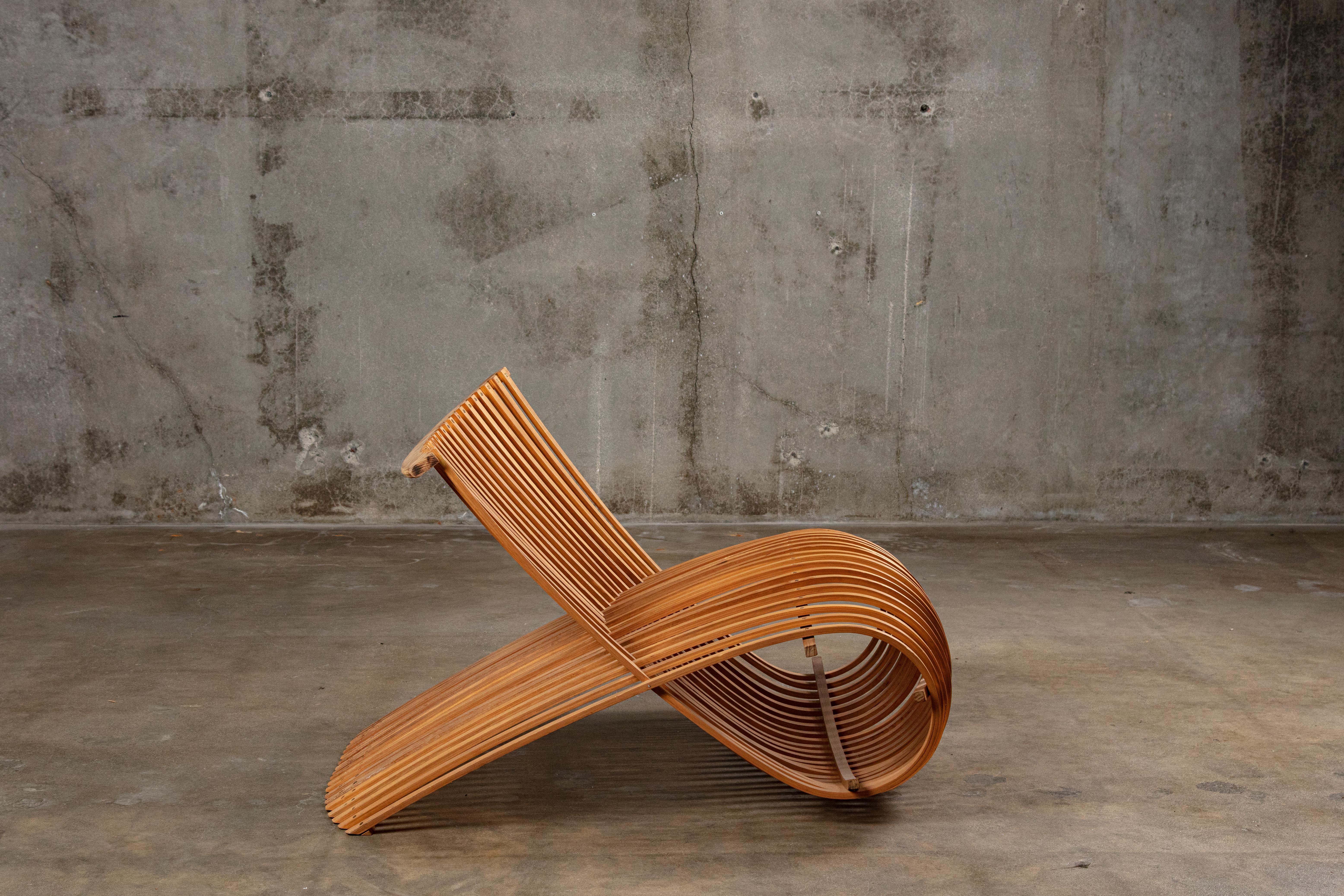 Marc Newson Wooden Slatted Lounge Chair 2