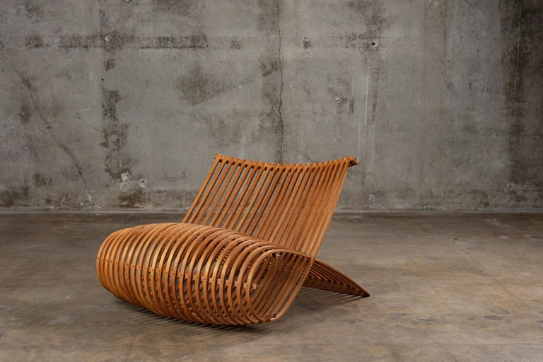 Marc Newson Wooden Slatted Lounge Chair 8