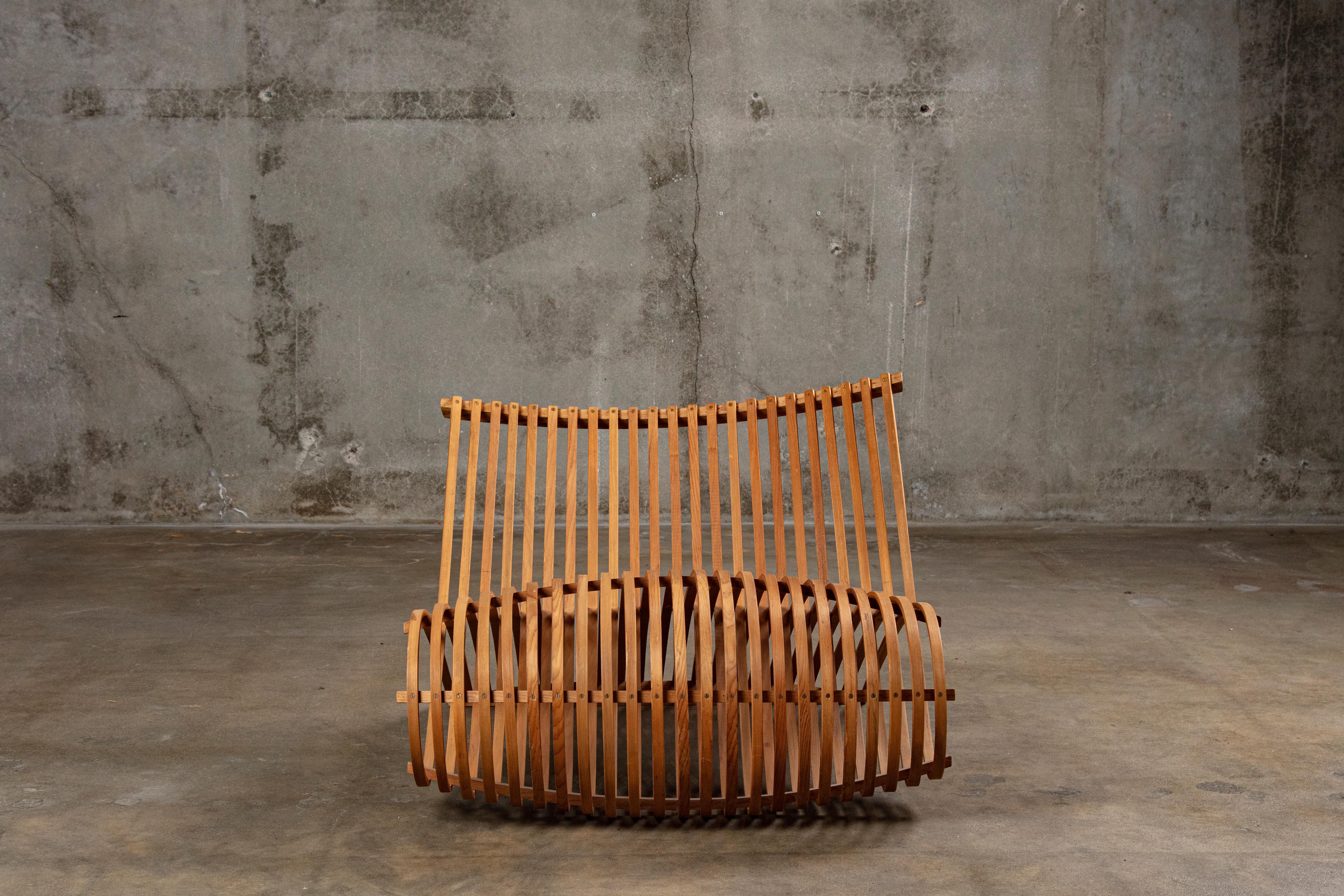 Marc Newson Wooden Slatted Lounge Chair 6