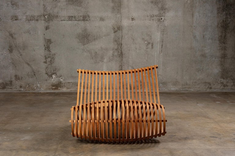 Marc Newson Wooden Slatted Lounge Chair 9