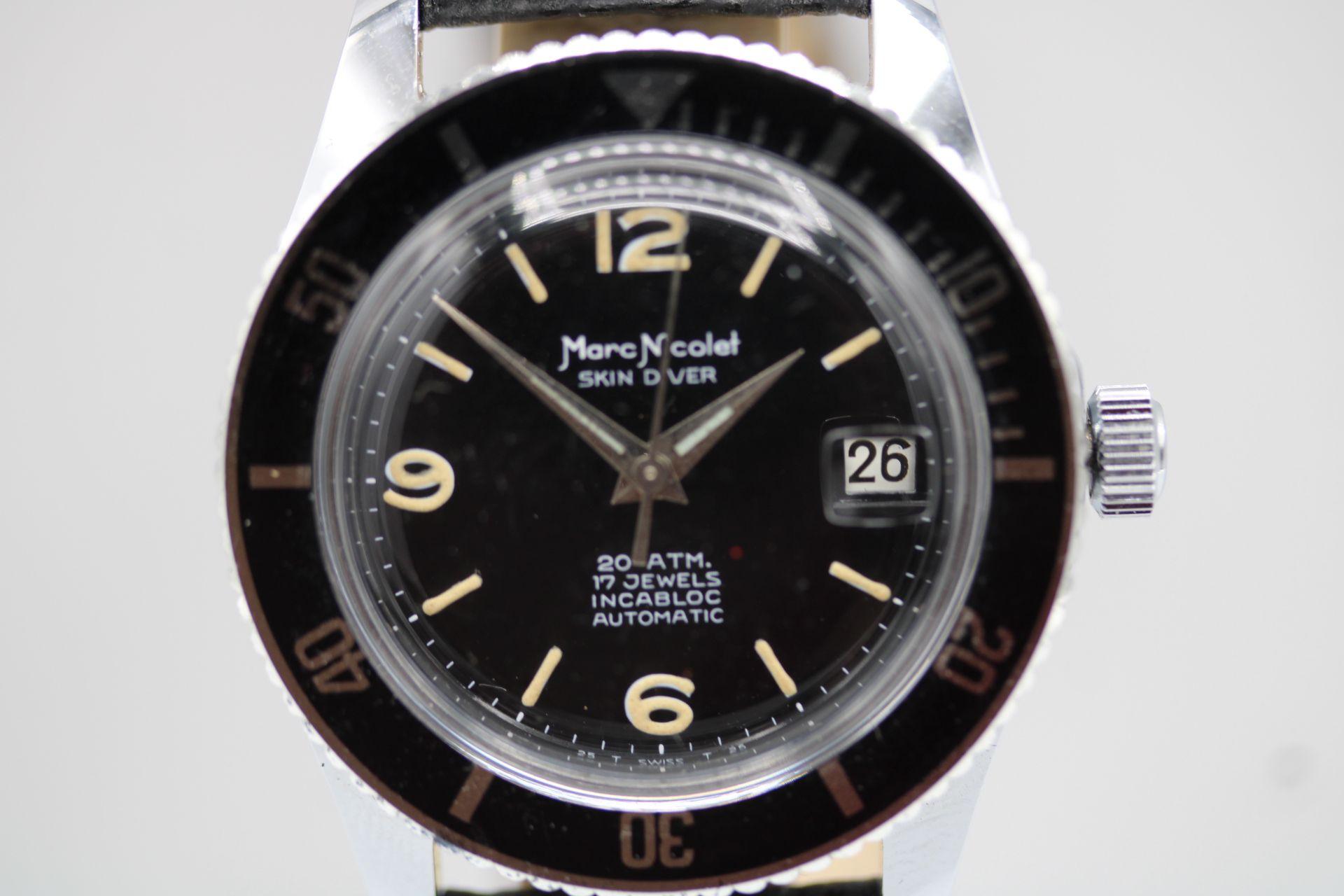 Marc Nicolet Skin Diver 34-313 – Vintage 1960s Diver – 37/38mm In Good Condition For Sale In London, GB
