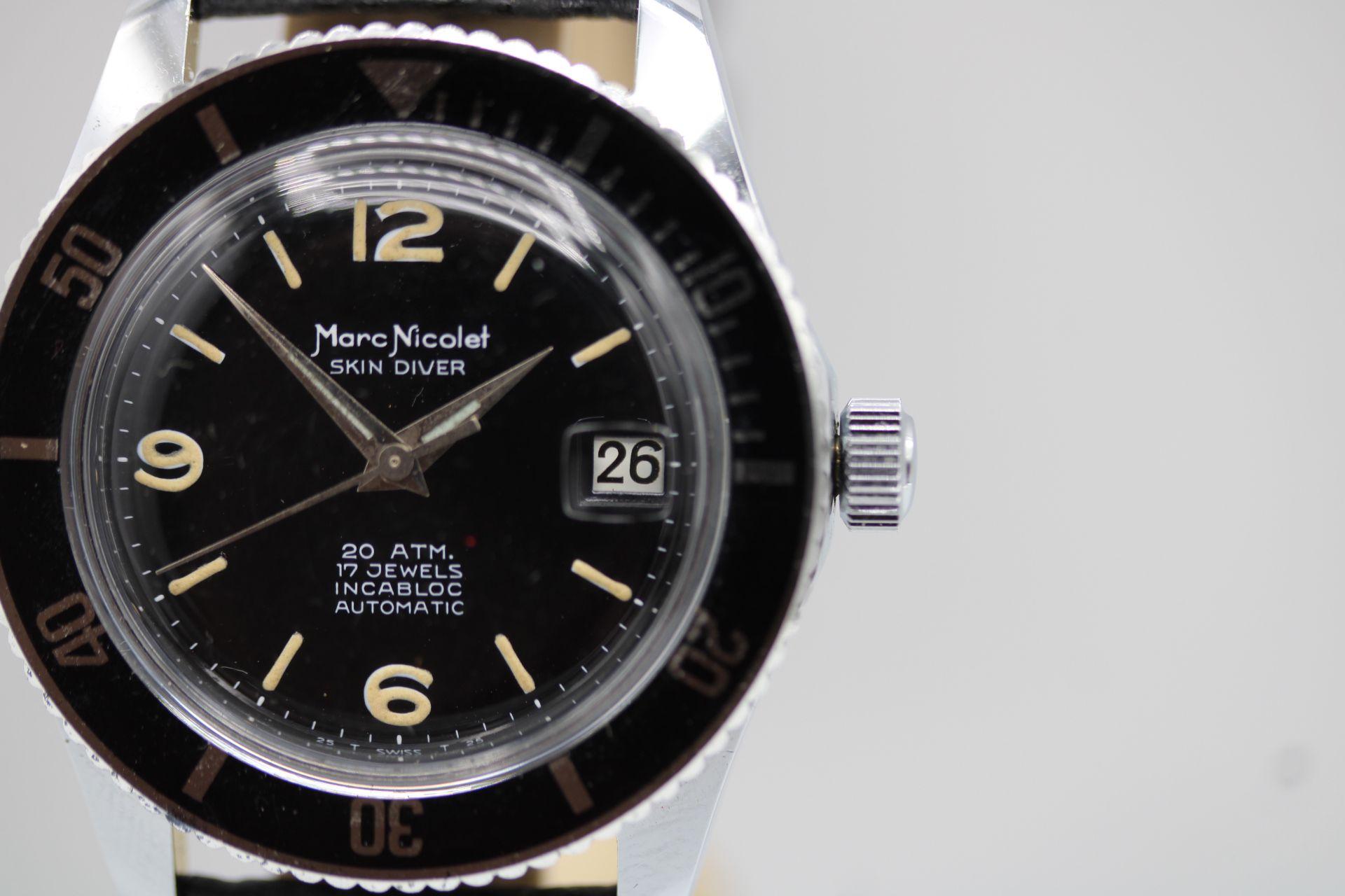 Marc Nicolet Skin Diver 34-313 – Vintage 1960s Diver – 37/38mm For Sale 3