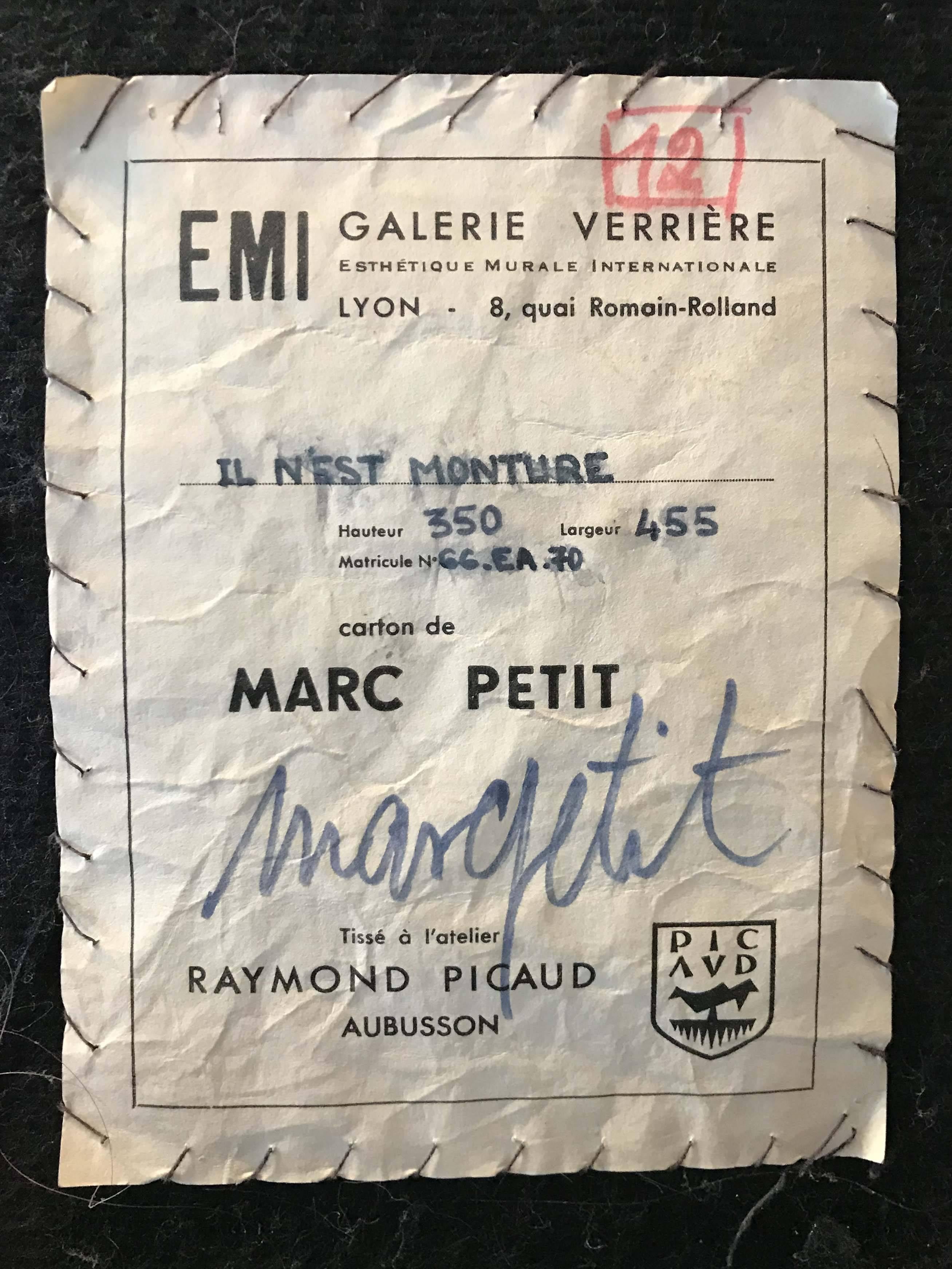 Marc Petit Tapestry by Atelier Raymond Picaud, Aubusson For Sale 3