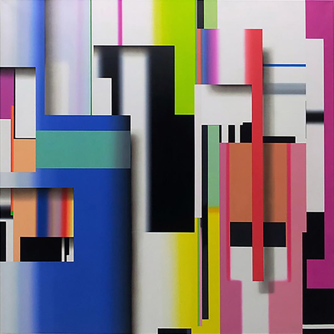 Marc Podawczyk Abstract Painting - V-MD X 40 Oil Painting on Canvas Digital Design Abstract Art In Stock