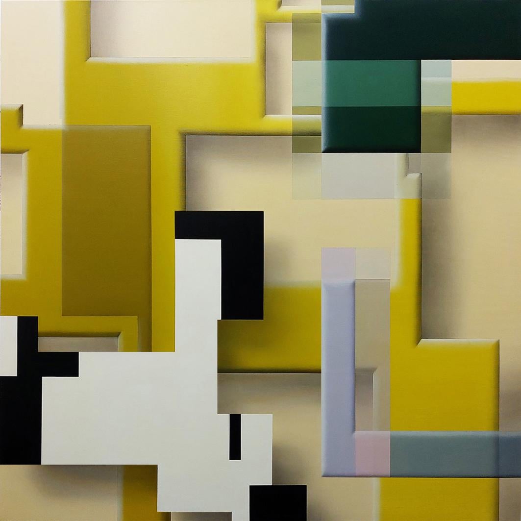 Marc Podawczyk Abstract Painting - V-MD X 55 Oil Painting on Canvas Digital Design Abstract Art In Stock