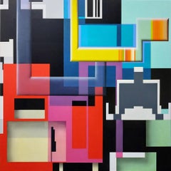 V-MD X 60 Pintura al óleo sobre lienzo Diseño digital Arte abstracto En Stock