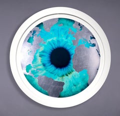Archivtauglicher Raumteiler mit Blattsilber, „Raw Earth“, 2023