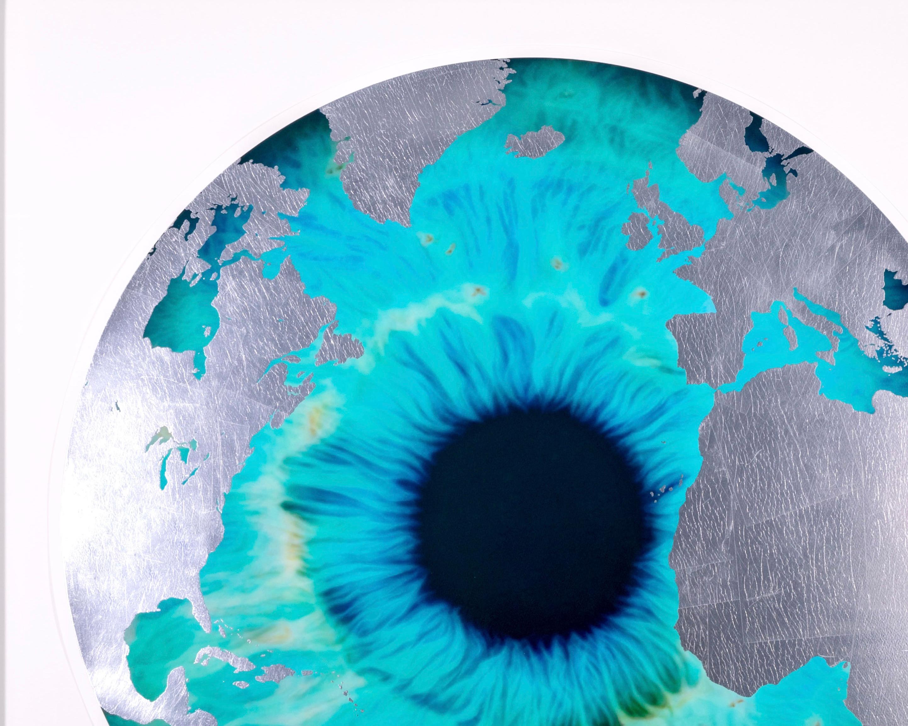 Archivtauglicher Raumteiler mit Blattsilber, „Raw Earth“ Iris, 2023 im Angebot 2
