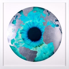 Archival Screen Print with Silver Leaf, 'Raw Earth' Iris, 2023