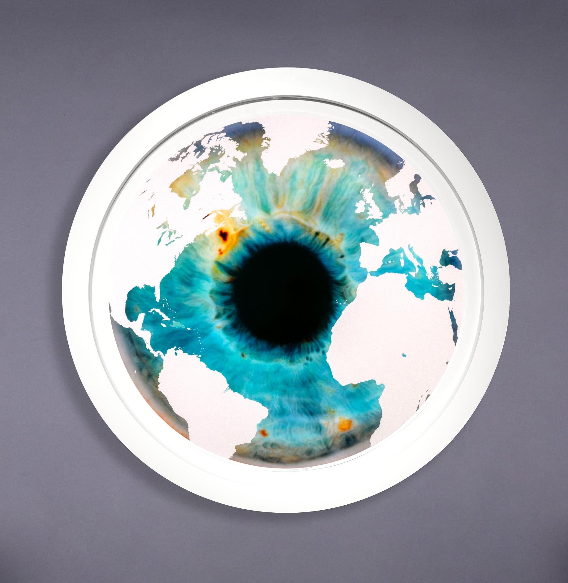 'Ice Age' Iris Archival Screen Print with Diamond Dust, 2023 - Gray Abstract Print by Marc Quinn