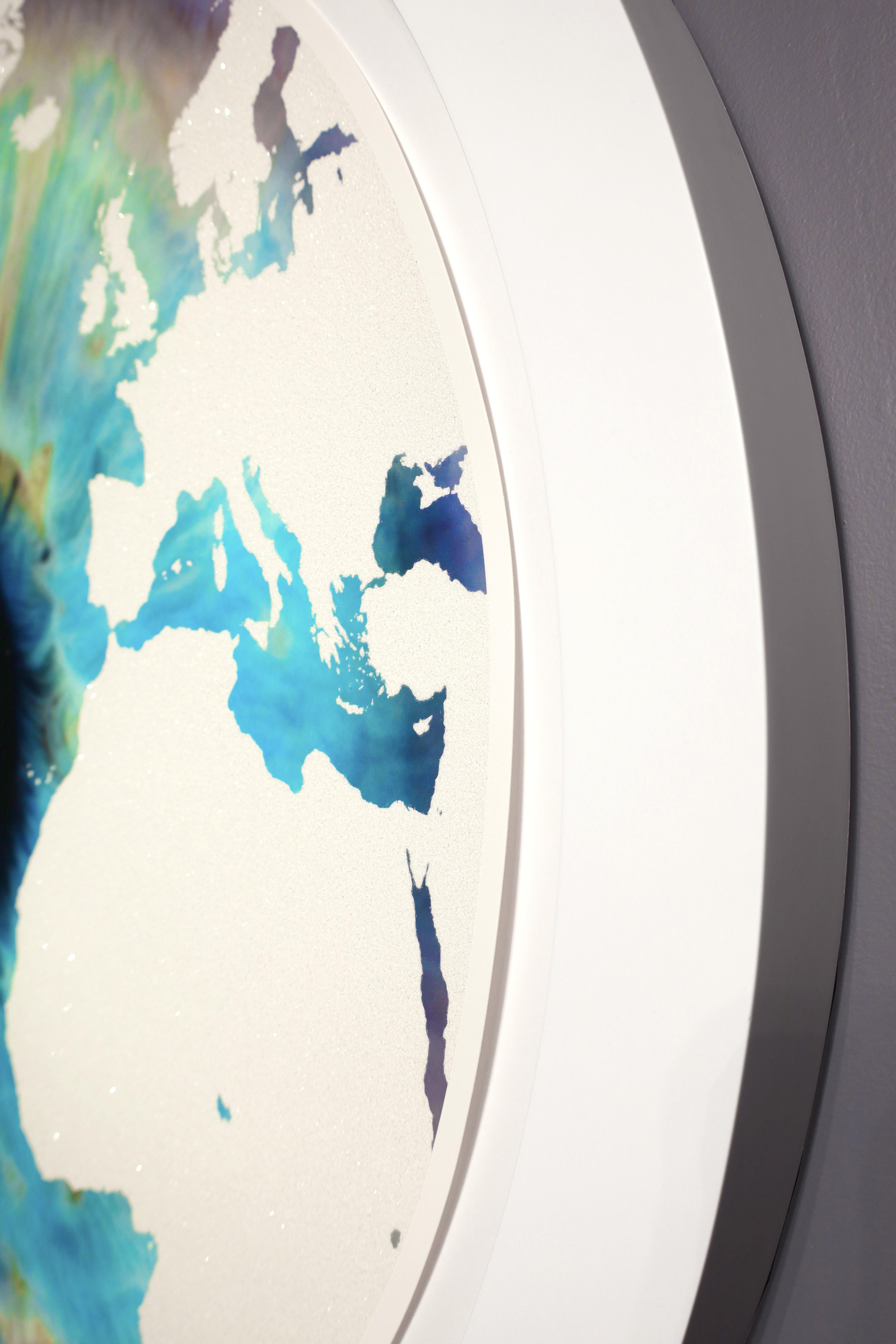 Écran d'art Iris « Ice Age » avec poussière de diamants, 2023 - Contemporain Print par Marc Quinn