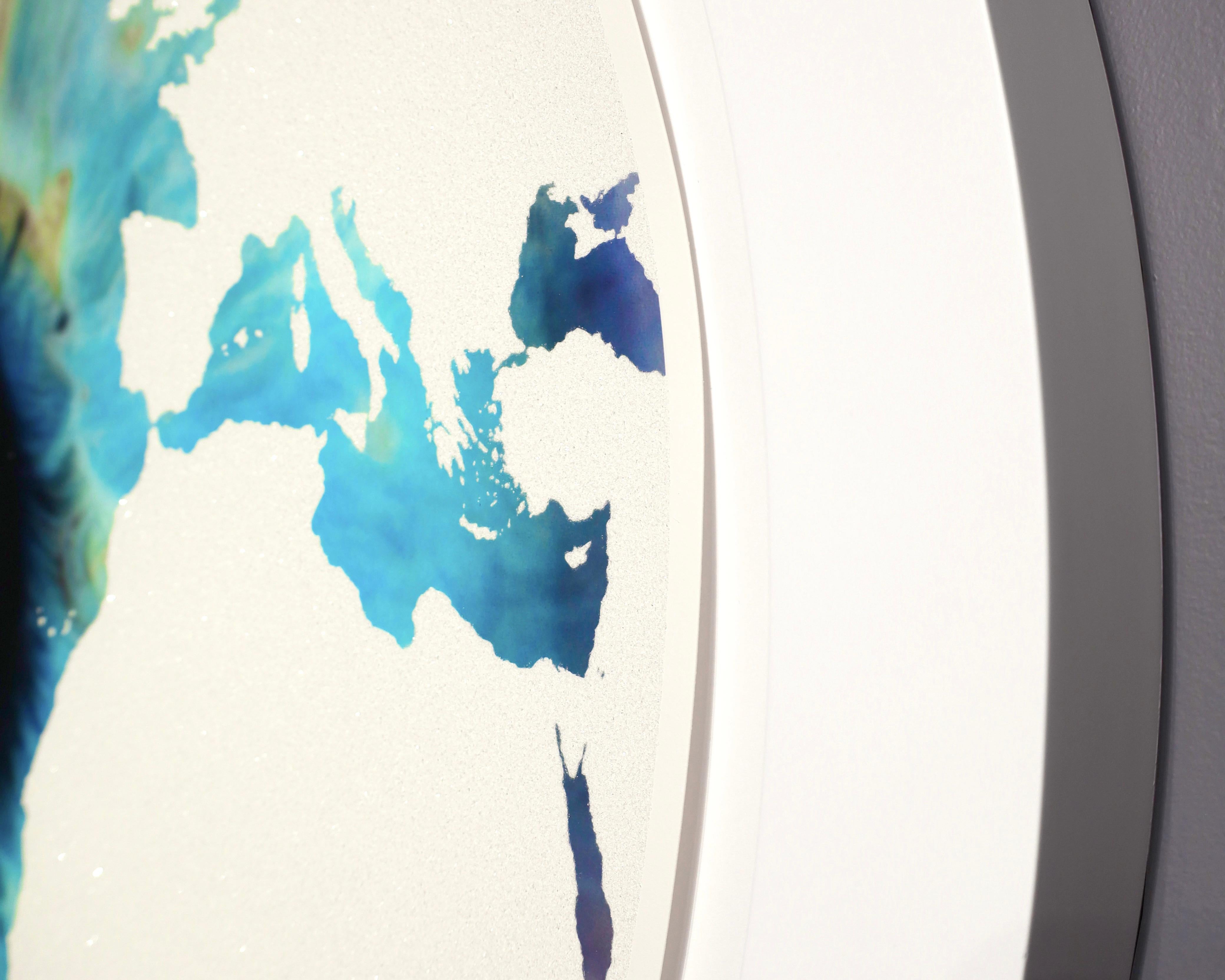 Écran d'art Iris « Ice Age » avec poussière de diamants, 2023 en vente 3